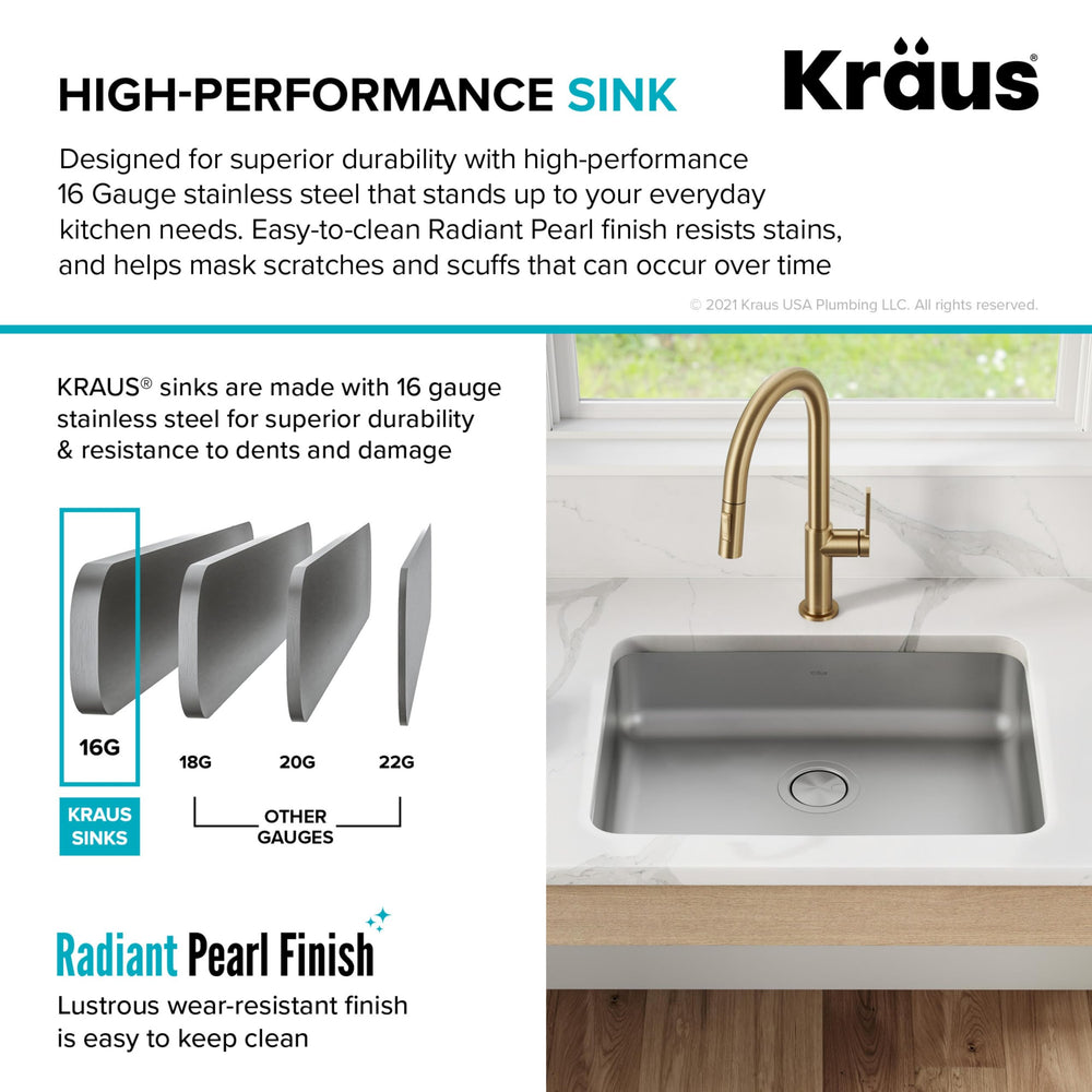 Open Box - Kraus KGD-442WHITE-PST1-WH - Kitchen Sinks Sinks