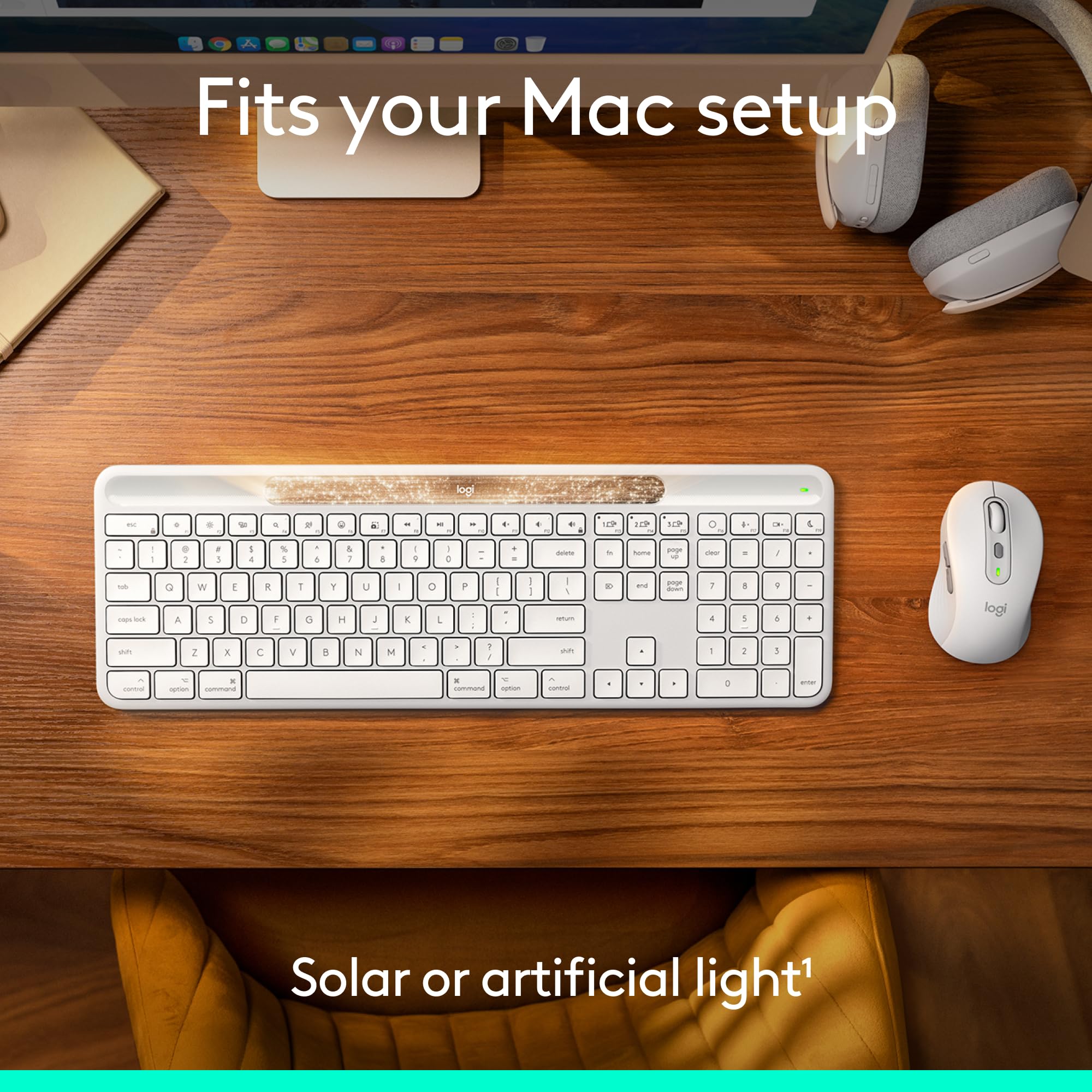 Refurbished - Signature Slim Solar+ for Mac-OFFWHITE-US-2.4GHZ/BT-N/A-CAN-215-MAC