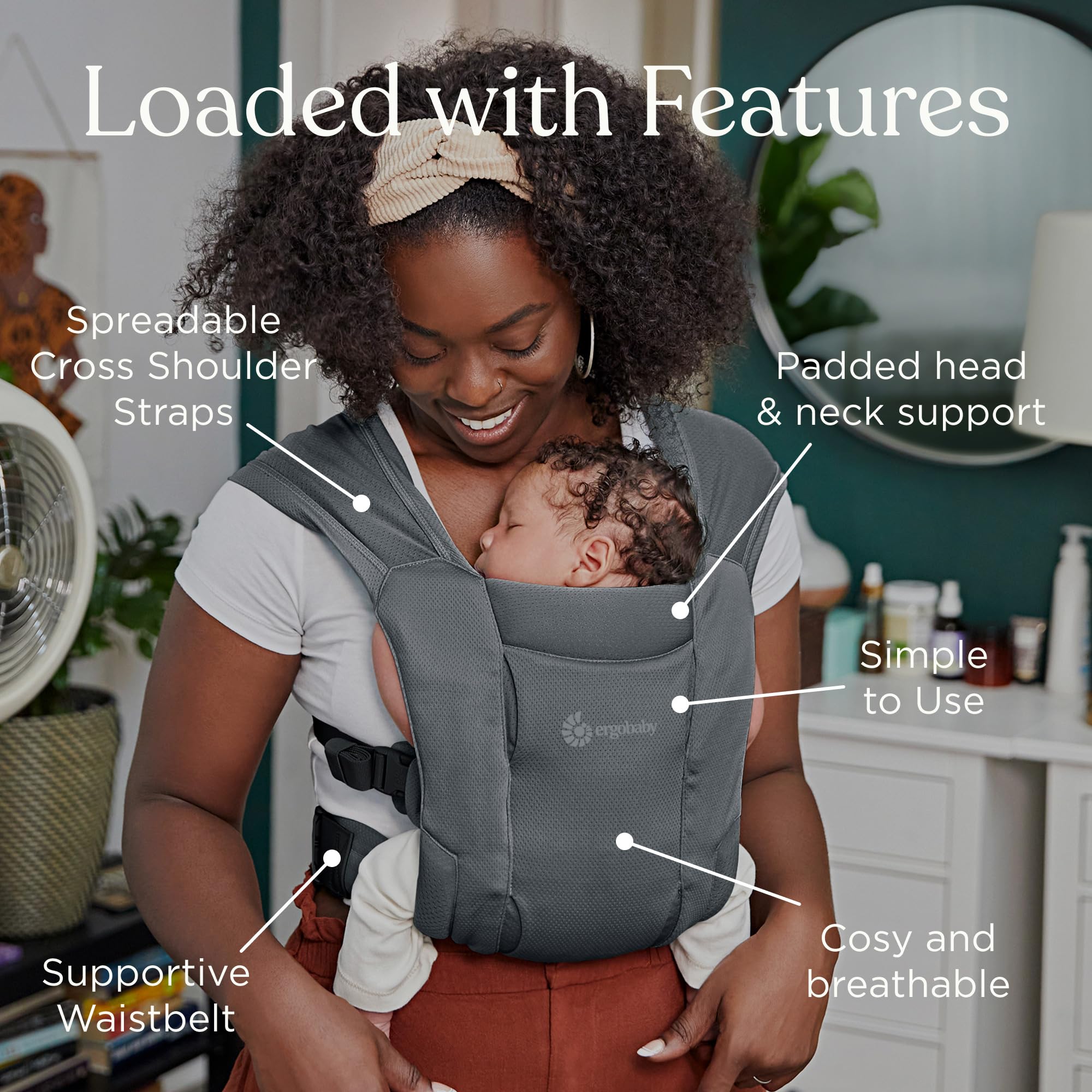 Ergobaby Bcemasamblk Baby Carrier - Washed Black