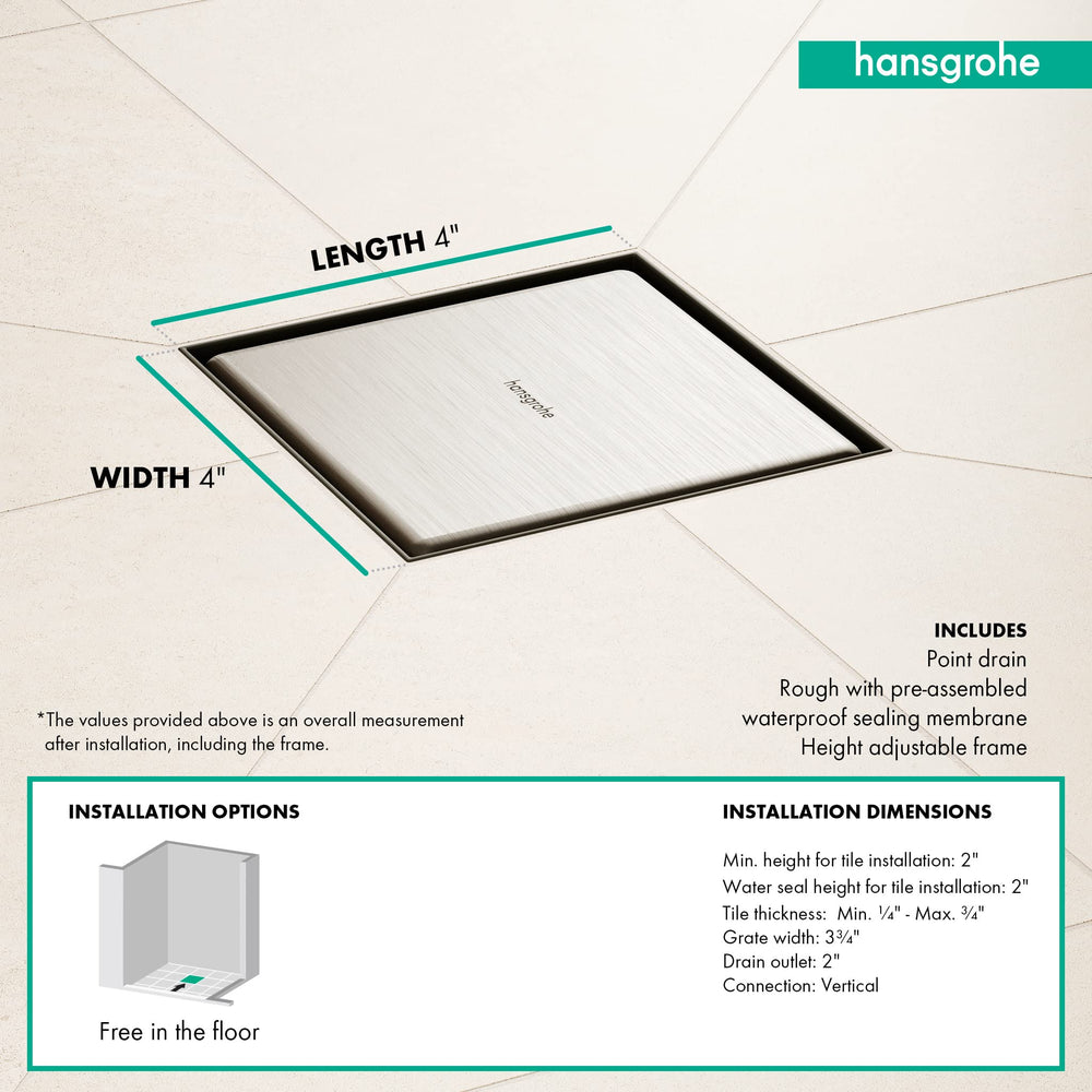 Open Box - Hansgrohe 56130801 - Shower Drains Showers