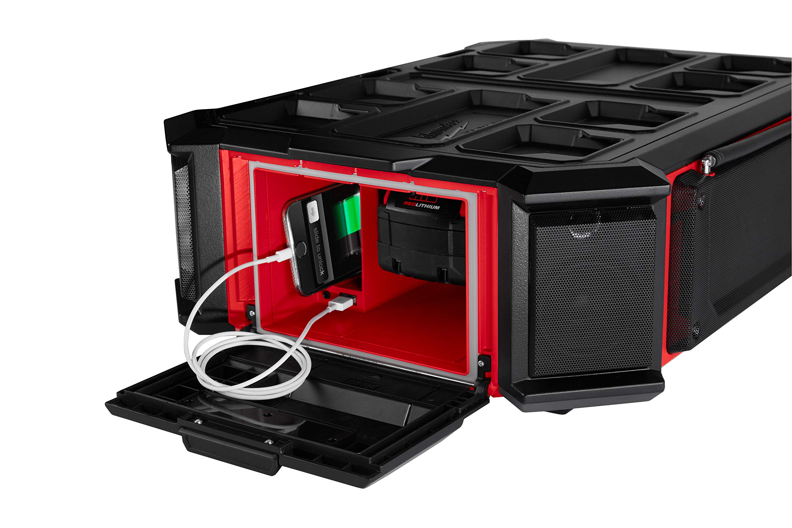 Open Box -  Milwaukee 2950-20 M18 Lithium-Ion Cordless PACKOUT Radio/Speaker
