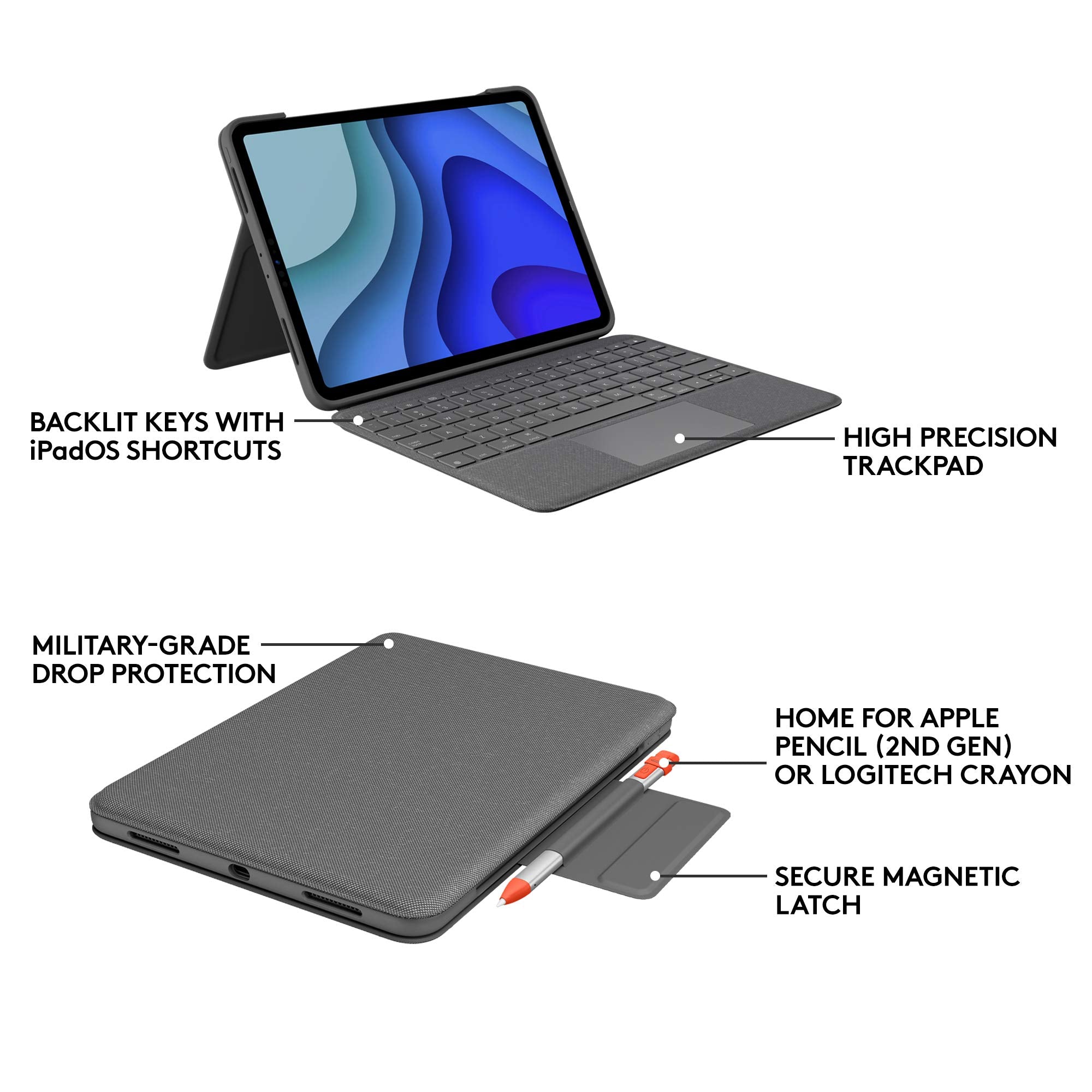 Refurbished - Logitech Folio Touch iPad Pro11 097855158796