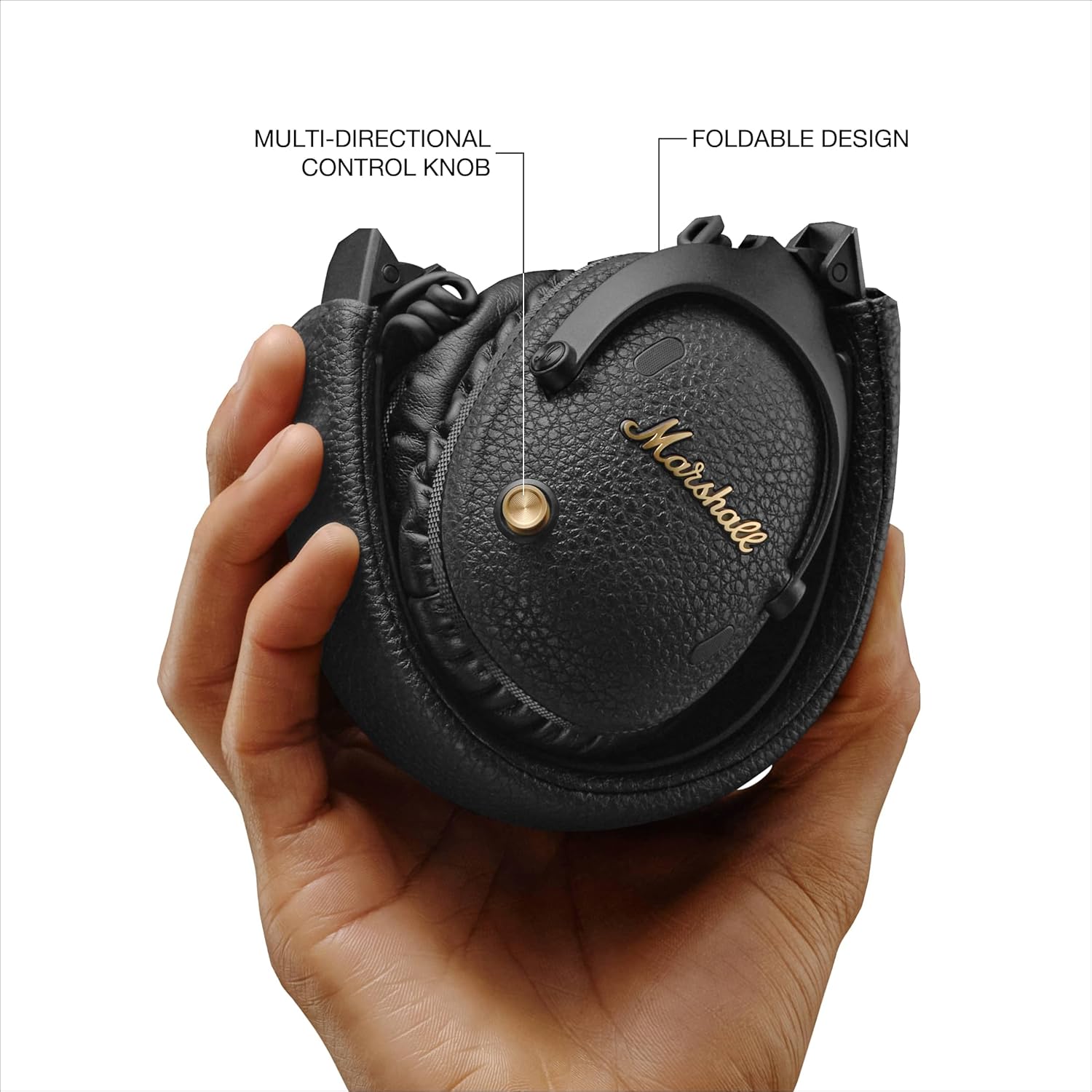 Certified Refurbished - Marshall - Monitor III A.N.C. Wireless Noise Cancelling Over-the-Ear Headphones - Black