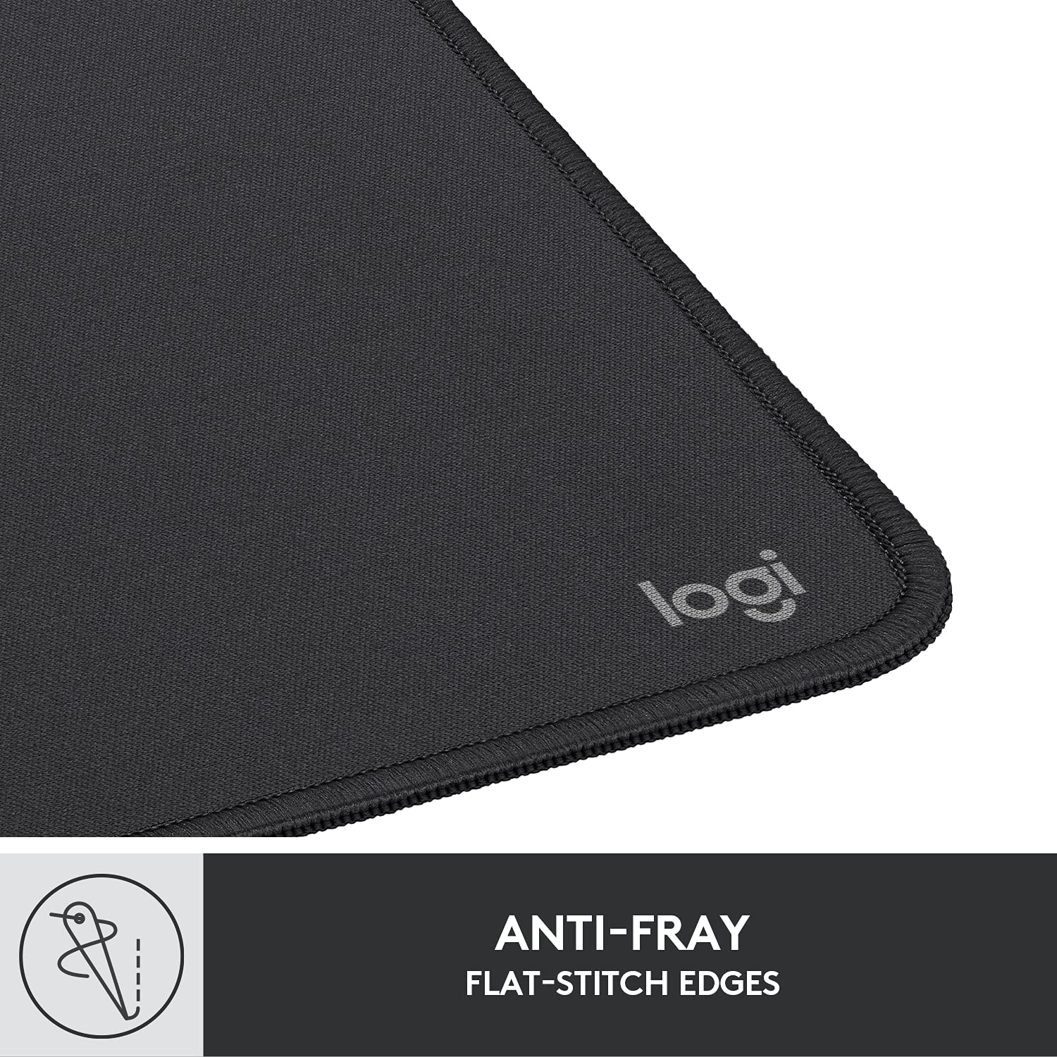 Refurbished - Logitech Studio Series Mouse Pad - Spill-Resistant, Anti-Slip Rubber Base (Graphite)