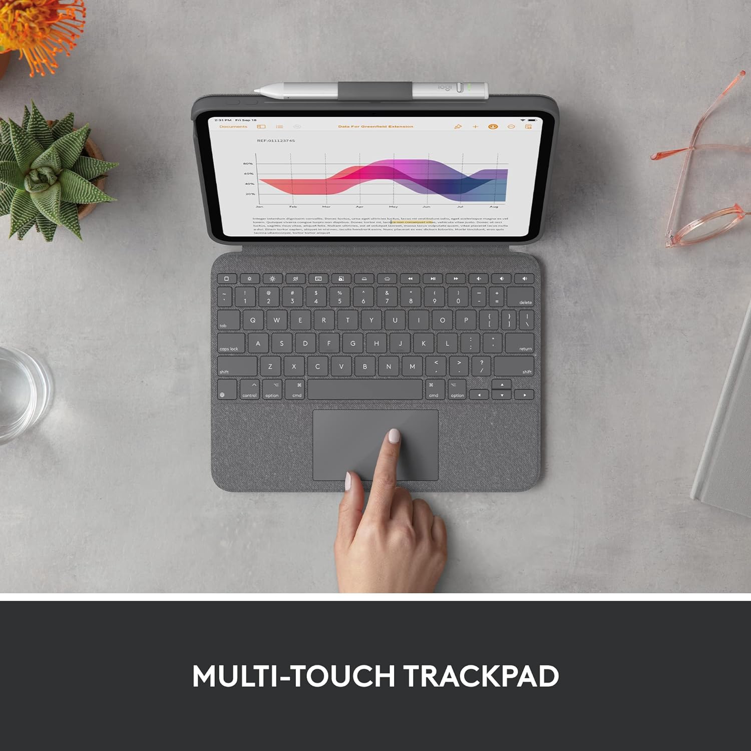 Certified Refurbished - Combo Touch for iPad (10th gen)-OXFORD GREY-US-OTHER- 920-011293
