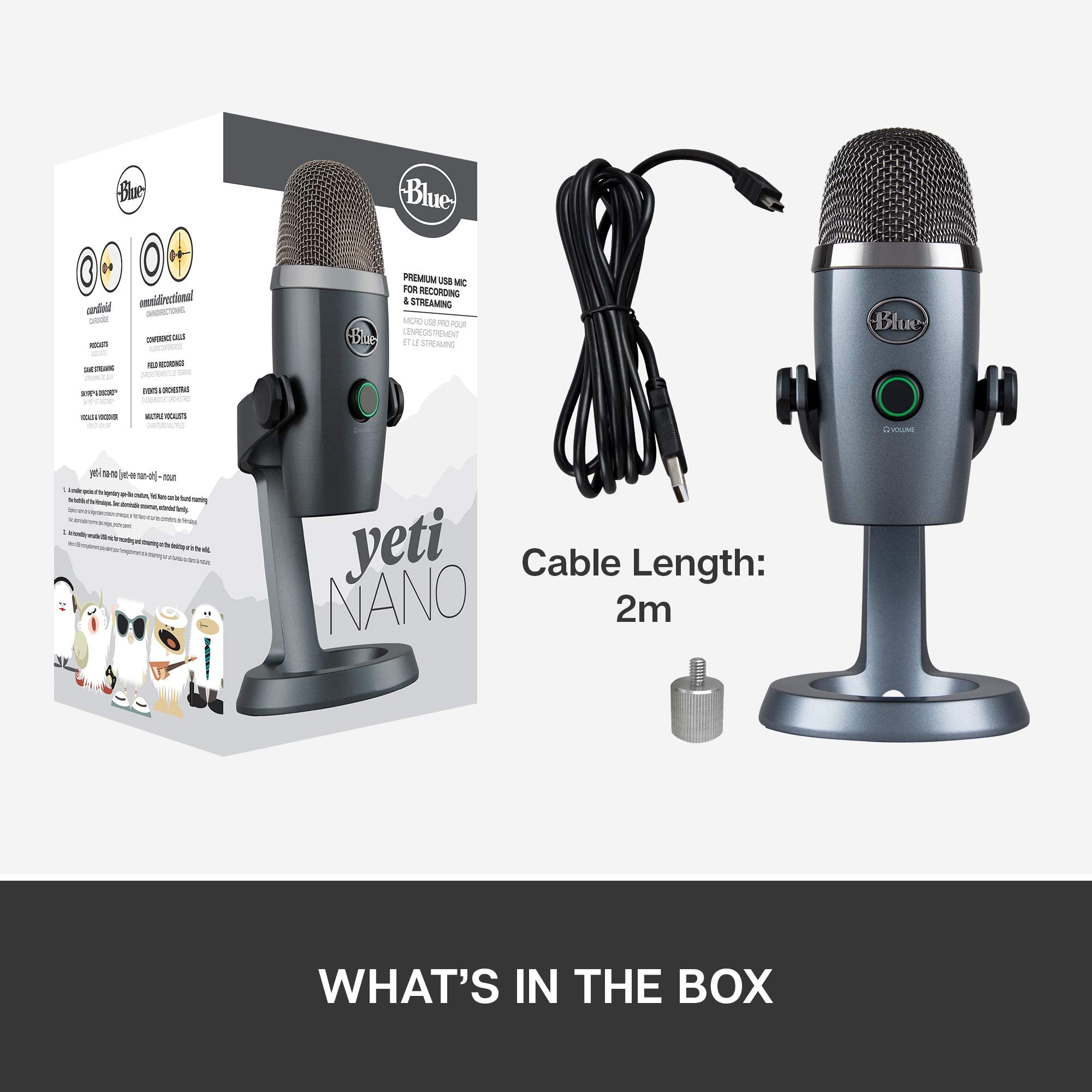 Refurbished - BLUE YETI MICROPHONE GRAY 836213000281