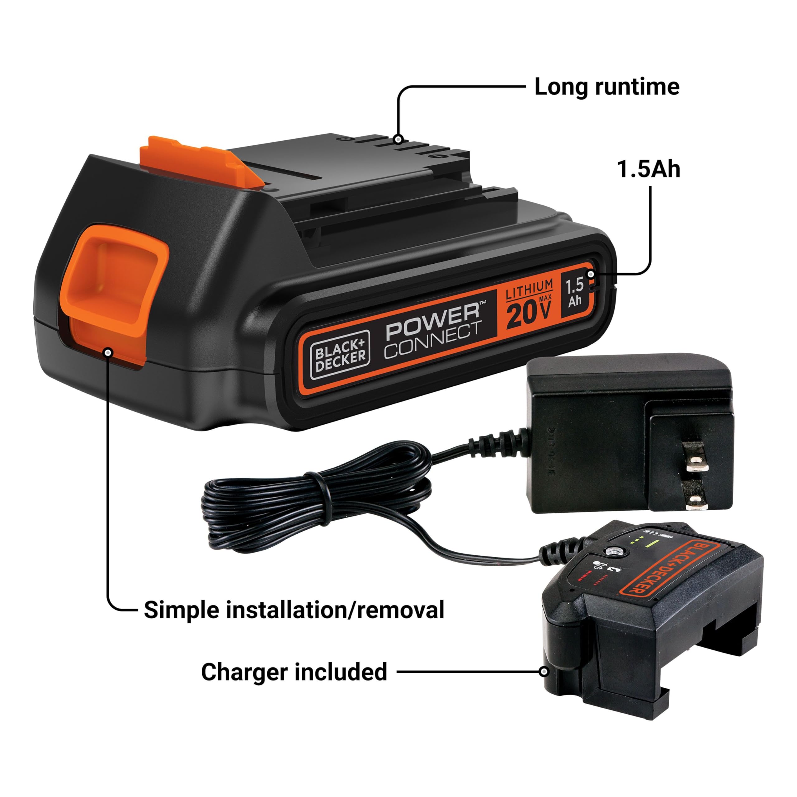Open Box -  BLACK+DECKER 20-Volt Battery + Cup Charger, LBXR20CK BLACK+DECKERBullseye Deals