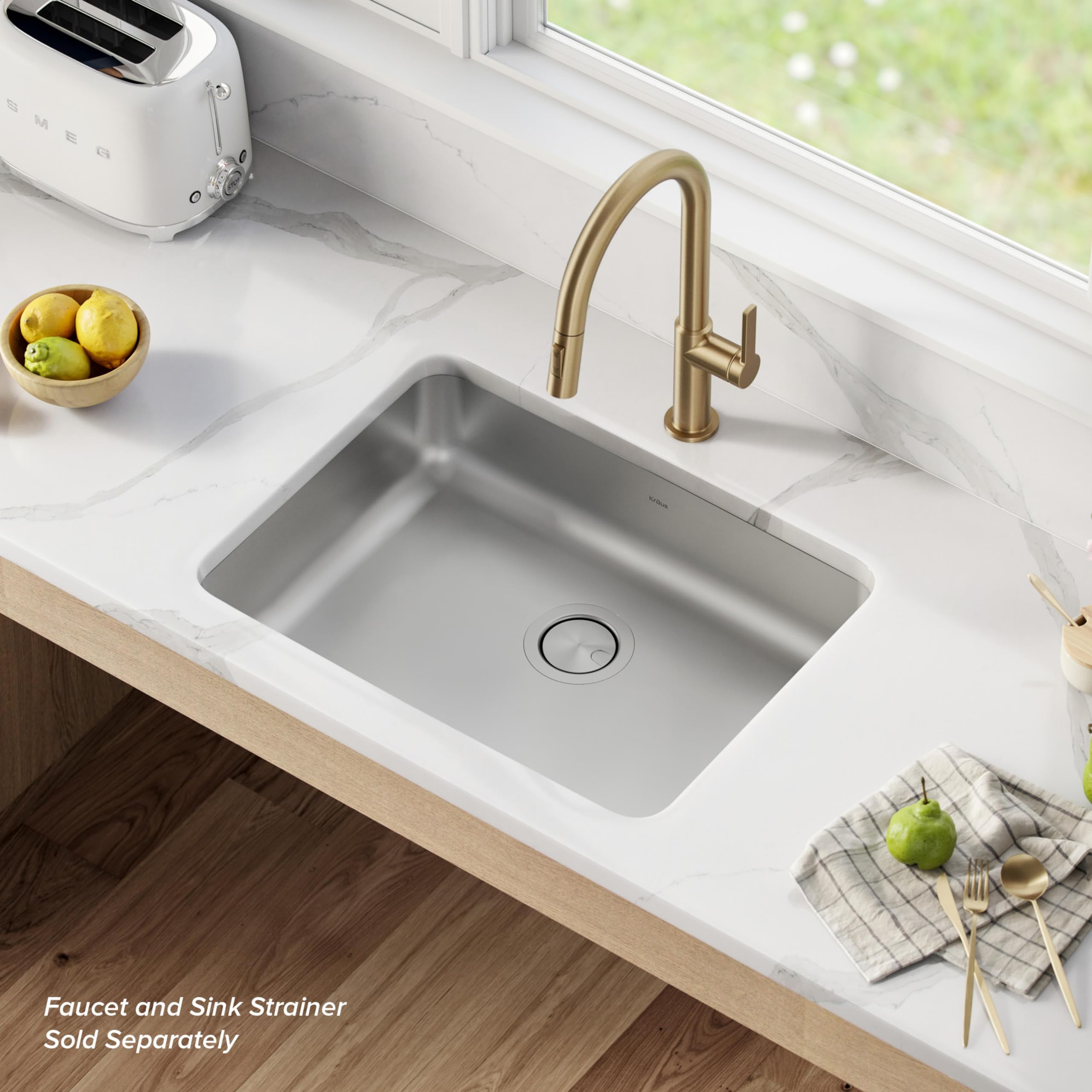 Open Box - Kraus KGD-442WHITE-PST1-WH - Kitchen Sinks Sinks