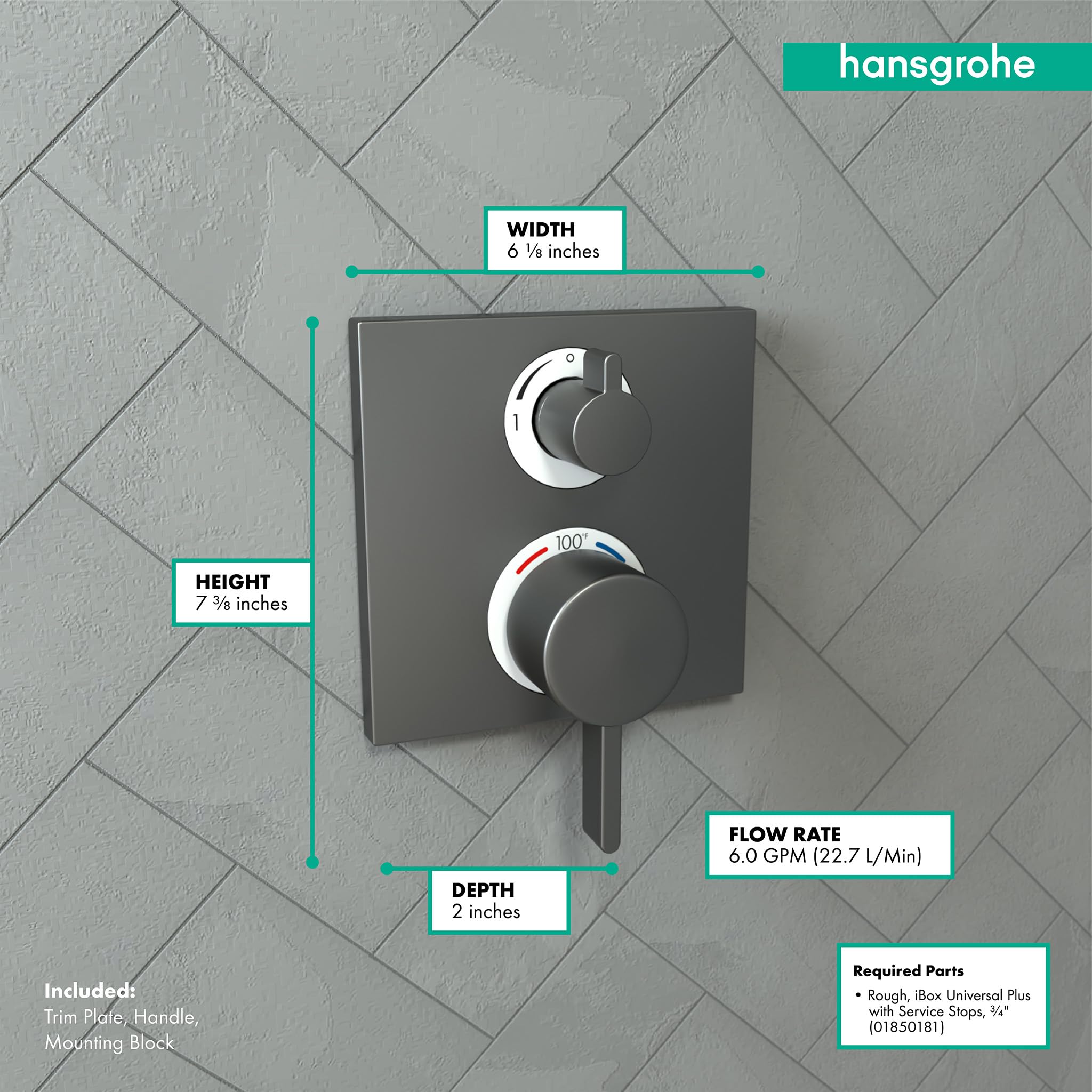 Open Box - Hansgrohe 15714341 - Valve Trim Only Showers