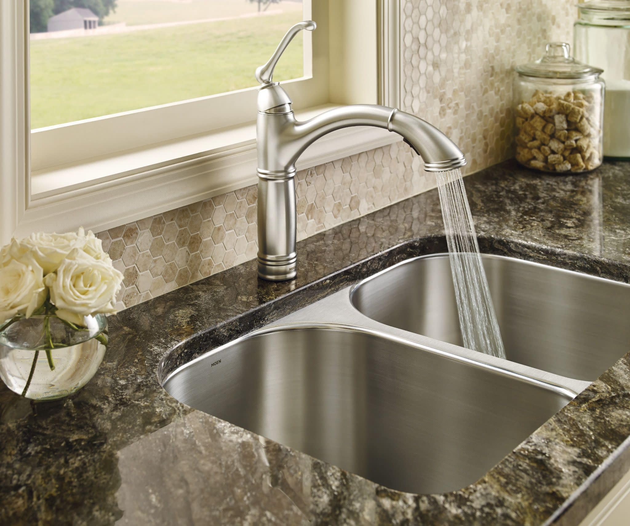 Open Box -  Moen Brantford Spot Resist Stainless One-Handle Pullout Kitchen Faucet MoenBullseye Deals