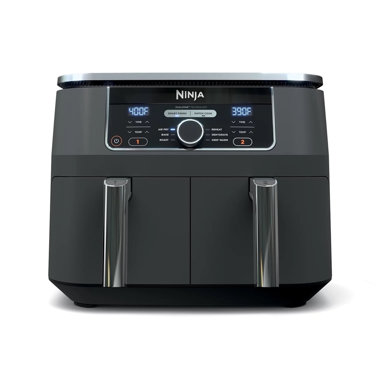 Open Box -  Ninja Foodi 4-in-1 8-qt. 2-Basket Air Fryer with DualZone Technology NinjaBullseye Deals
