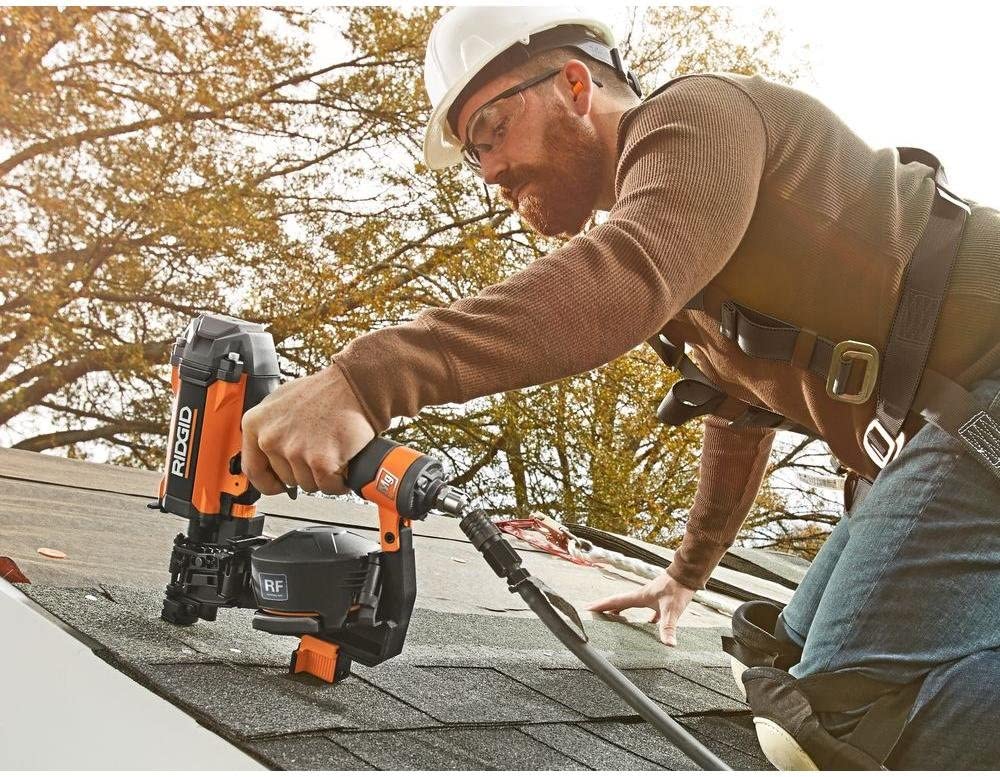 Open Box -  RIDGID R175RNF 15 Degree 1-3/4 in. Coil Roofing Nailer