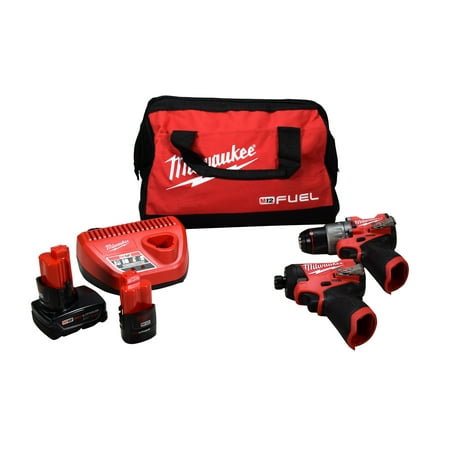 Open Box - Milwaukee 3497-22 12V Brushless Hammer Drill and Impact Driver Combo Kit MilwaukeeBullseye Deals