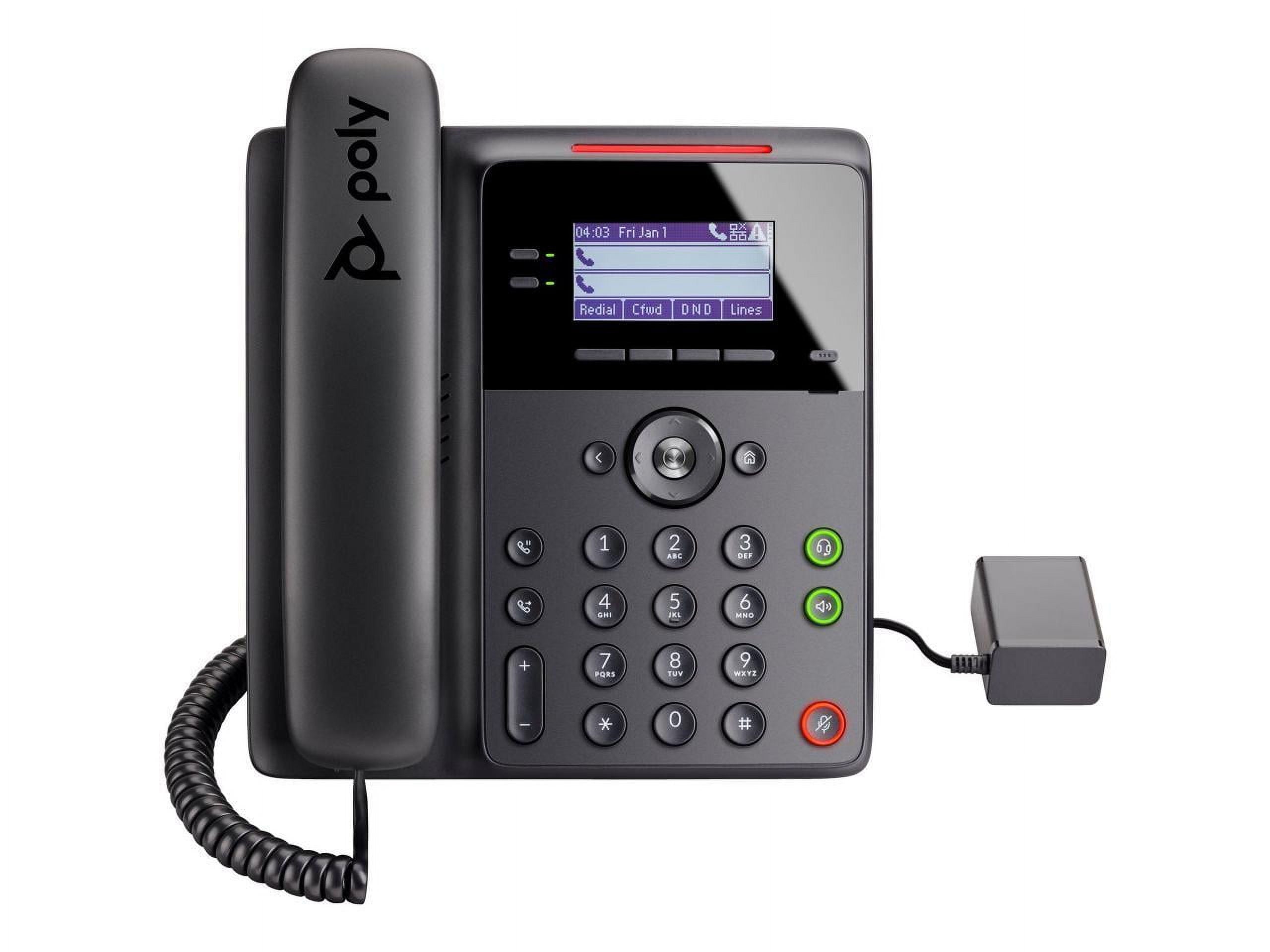 Poly Edge B30 IP Phone - Corded - Corded - Desktop, Wall Mountable - Black - VoIP PolycomBullseye Deals