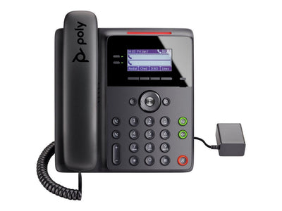 New - Poly Edge B30 IP Phone - Corded - Corded - Desktop, Wall Mountable - Black - VoIP