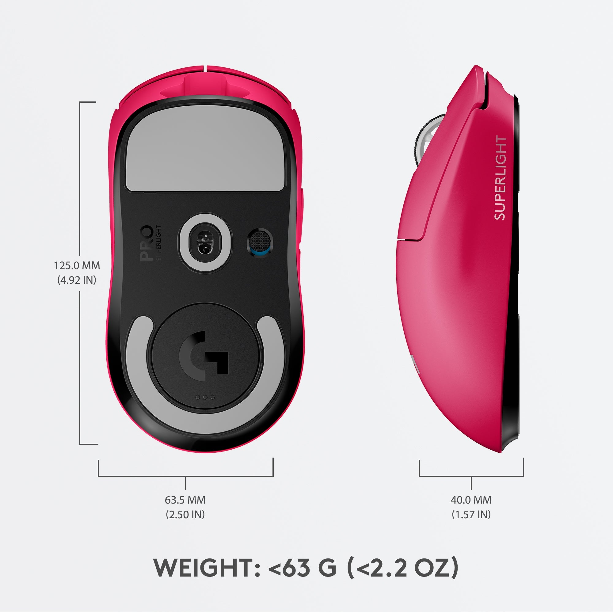 Open Box -  Logitech G PRO X SUPERLIGHT Wireless Gaming Mouse - Magenta - 910-005954 LogitechBullseye Deals