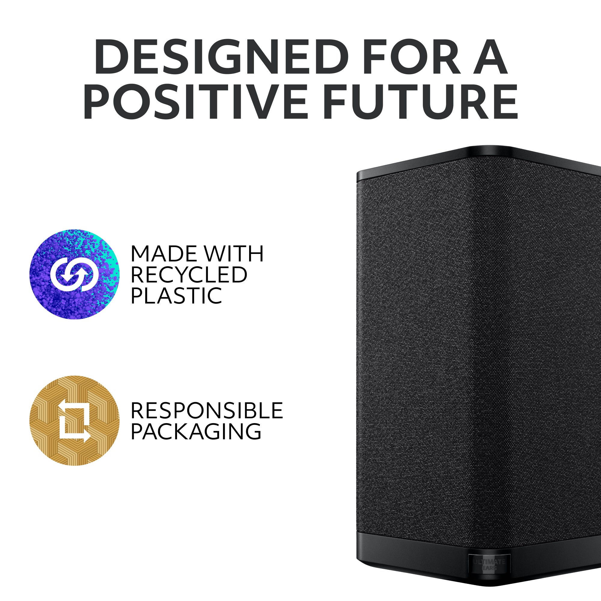 Certified Refurbished - Ultimate Ears Hyperboom Portable &  Home Wireless Bluetooth Speaker Loud Speaker Big Bass Water Resistant IPX4 150 Ft Range USB-C Black
