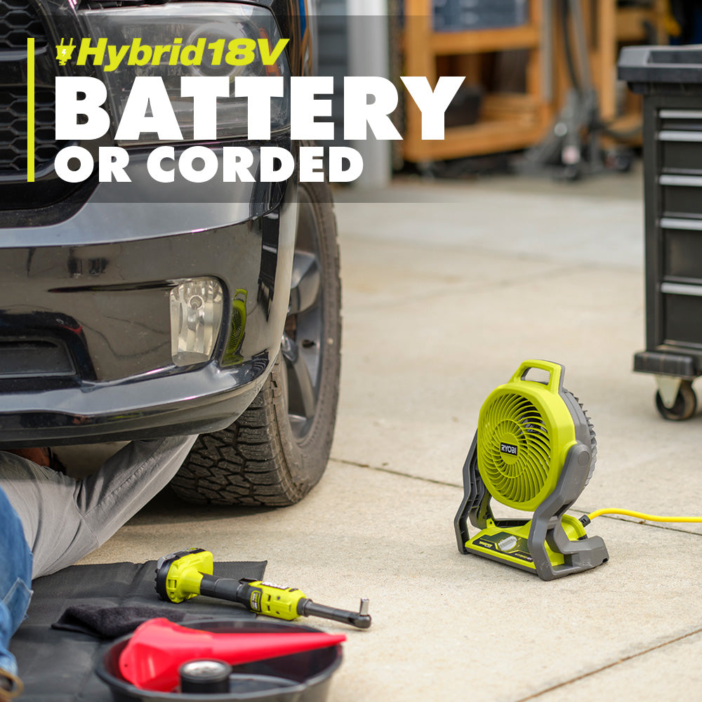 Open Box -  RYOBI ONE+ 18V Cordless Hybrid WHISPER SERIES 7-1/2 in. Fan (Tool Only)