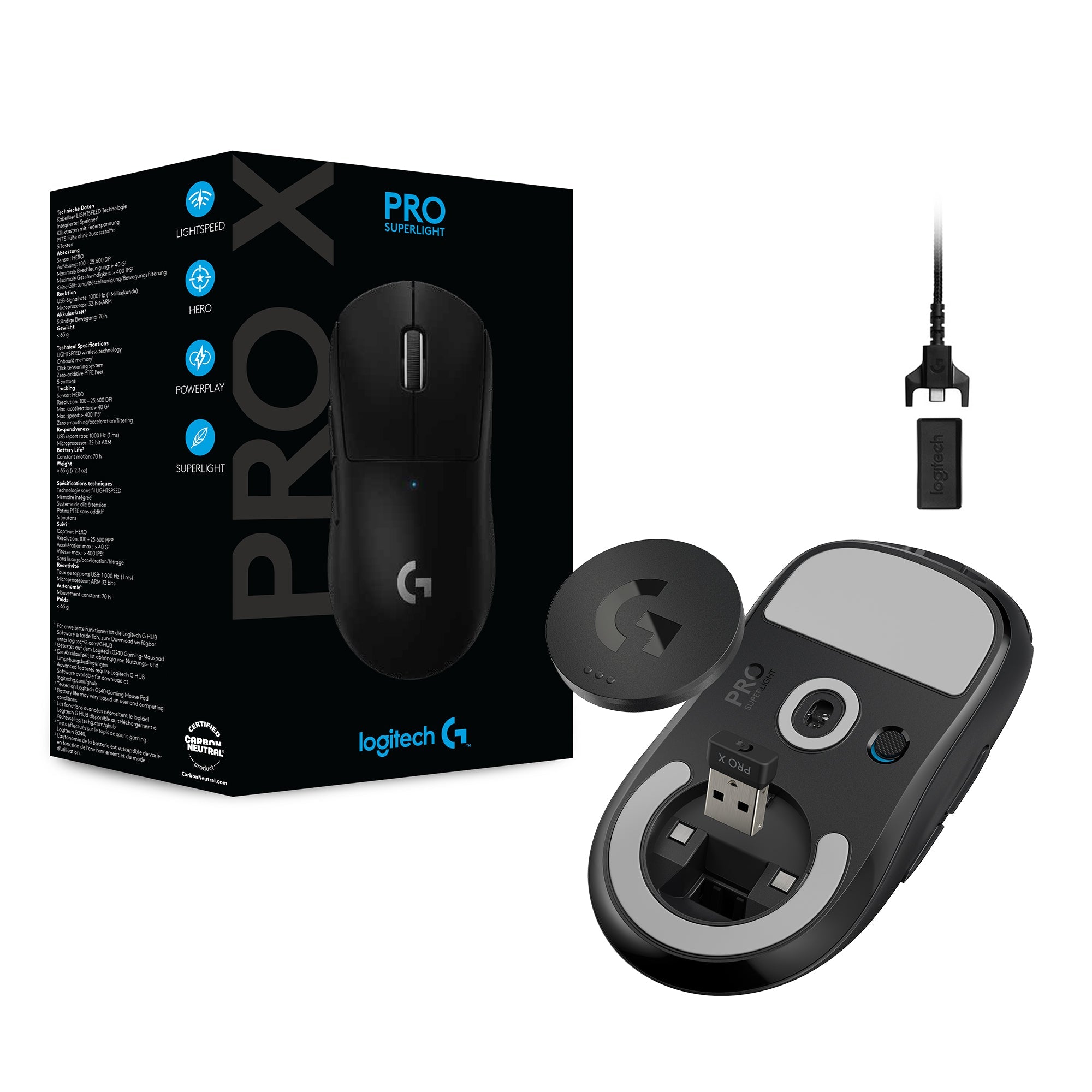 Refurbished - Logitech G PRO X SUPERLIGHT Wireless Gaming Mouse, Ultra-Lightweight LogitechBullseye Deals