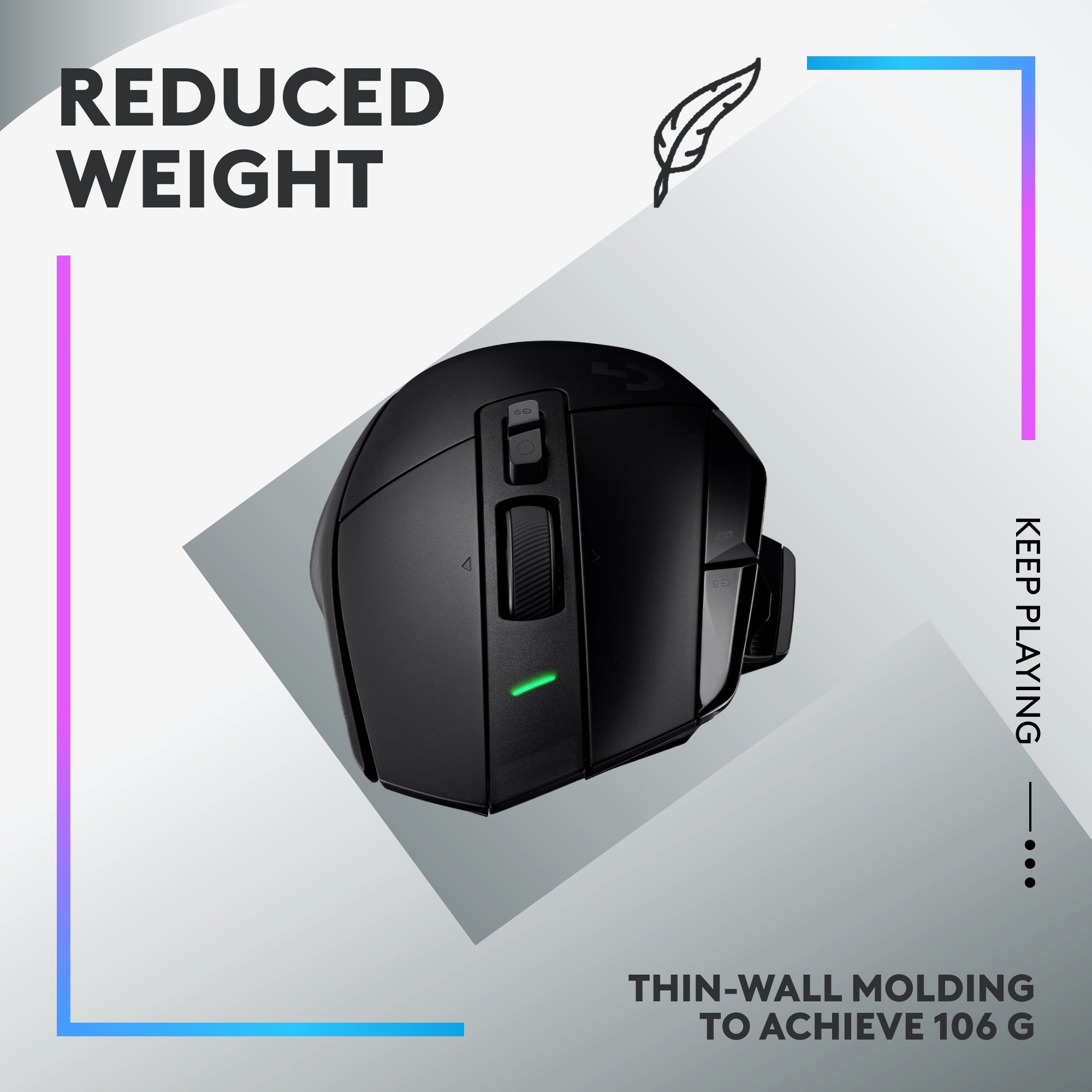 Open Box -  G502 X PLUS - LIGHTSPEED Wireless RGB Gaming Mouse-BLACK/PREMIUM-2.4GHZ-#215 910-006160