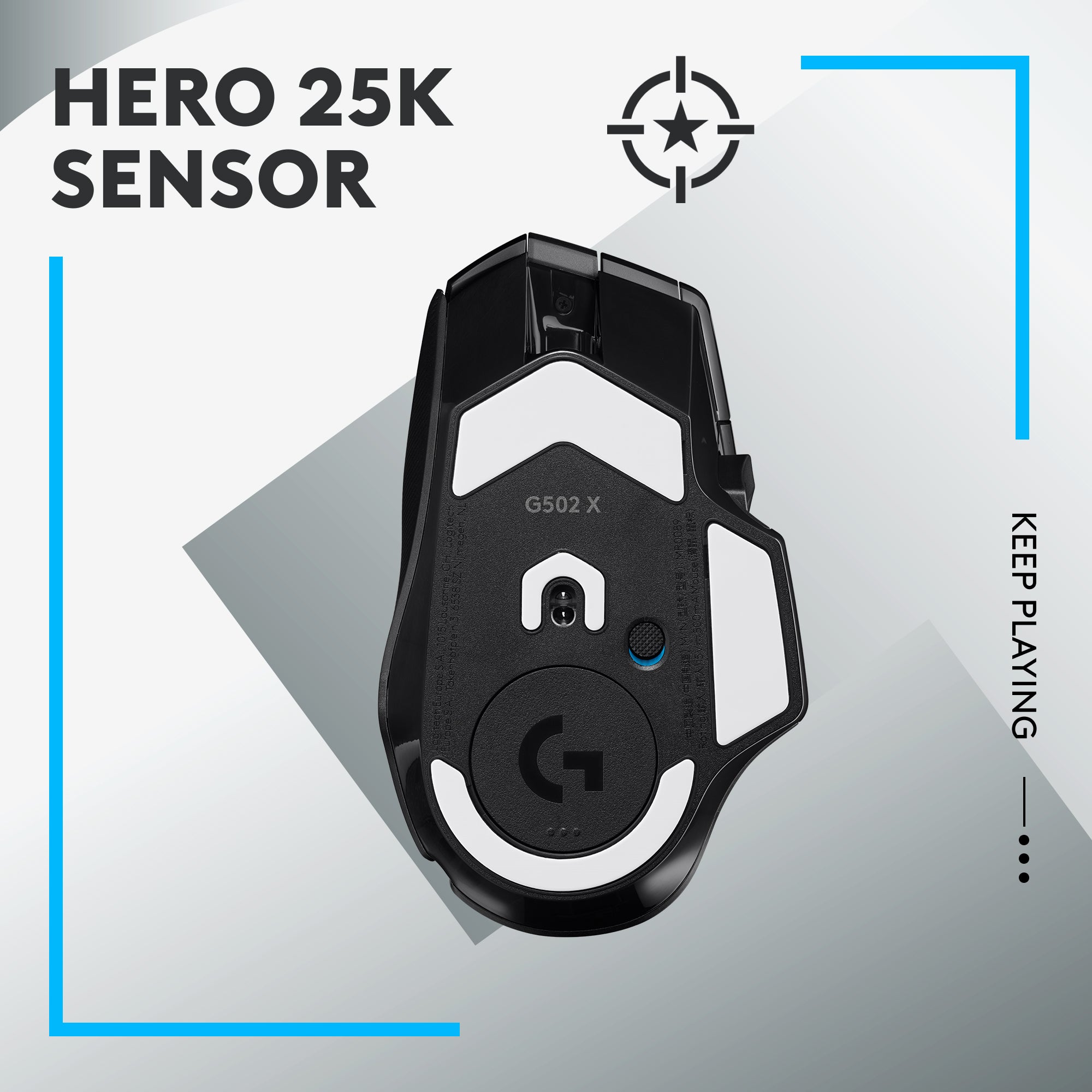 Refurbished - Logitech G502 X Lightspeed Wireless Gaming Mouse - LIGHTFORCE hybrid optical-mechanical switches LogitechBullseye Deals