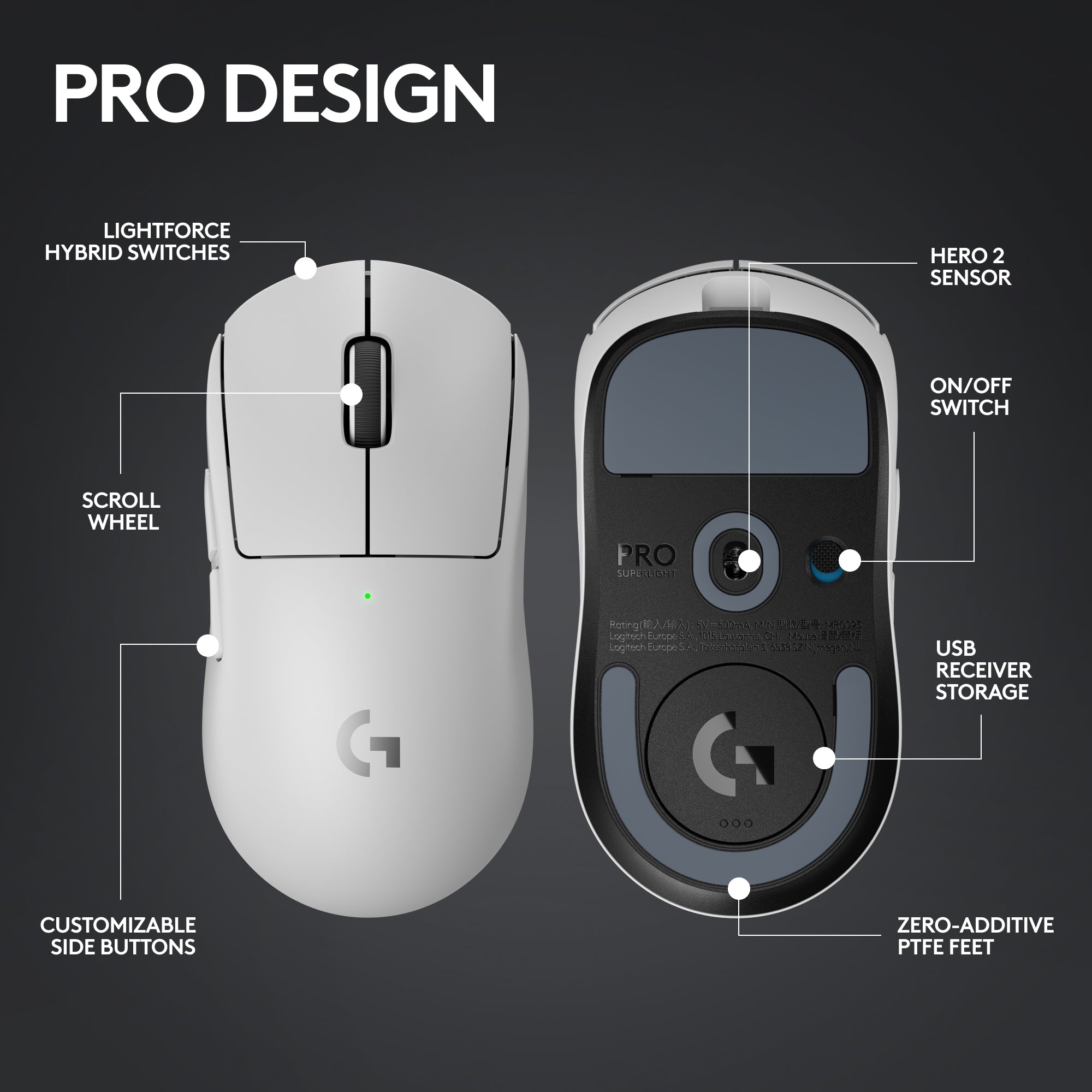 Refurbished - Logitech G PRO X SUPERLIGHT 2 LIGHTSPEED Wireless Gaming Mouse - 910-006636 LogitechBullseye Deals