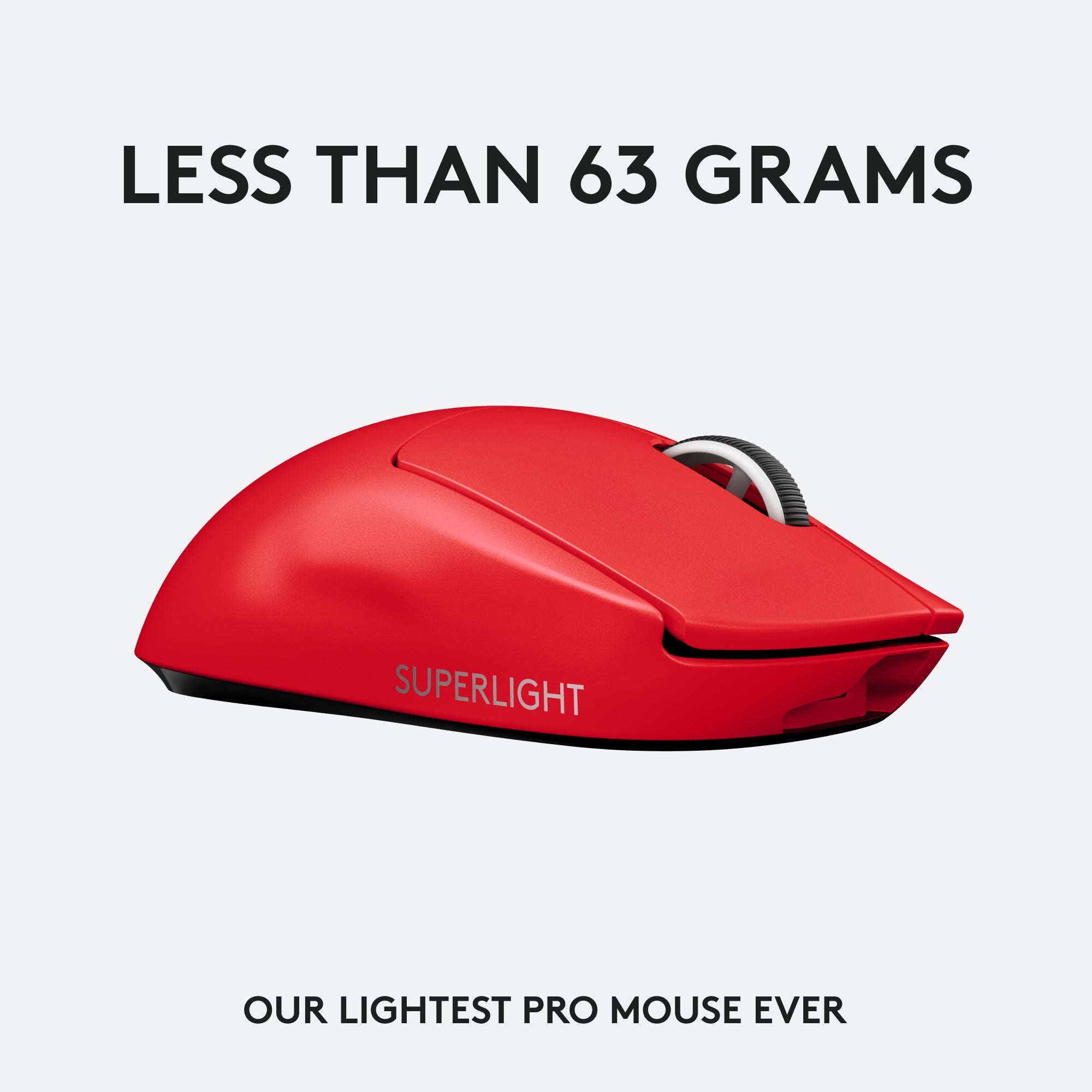 Refurbished - Logitech - PRO X SUPERLIGHT Lightweight Wireless Optical Gaming Mouse with HERO 25K Sensor - Red LogitechBullseye Deals