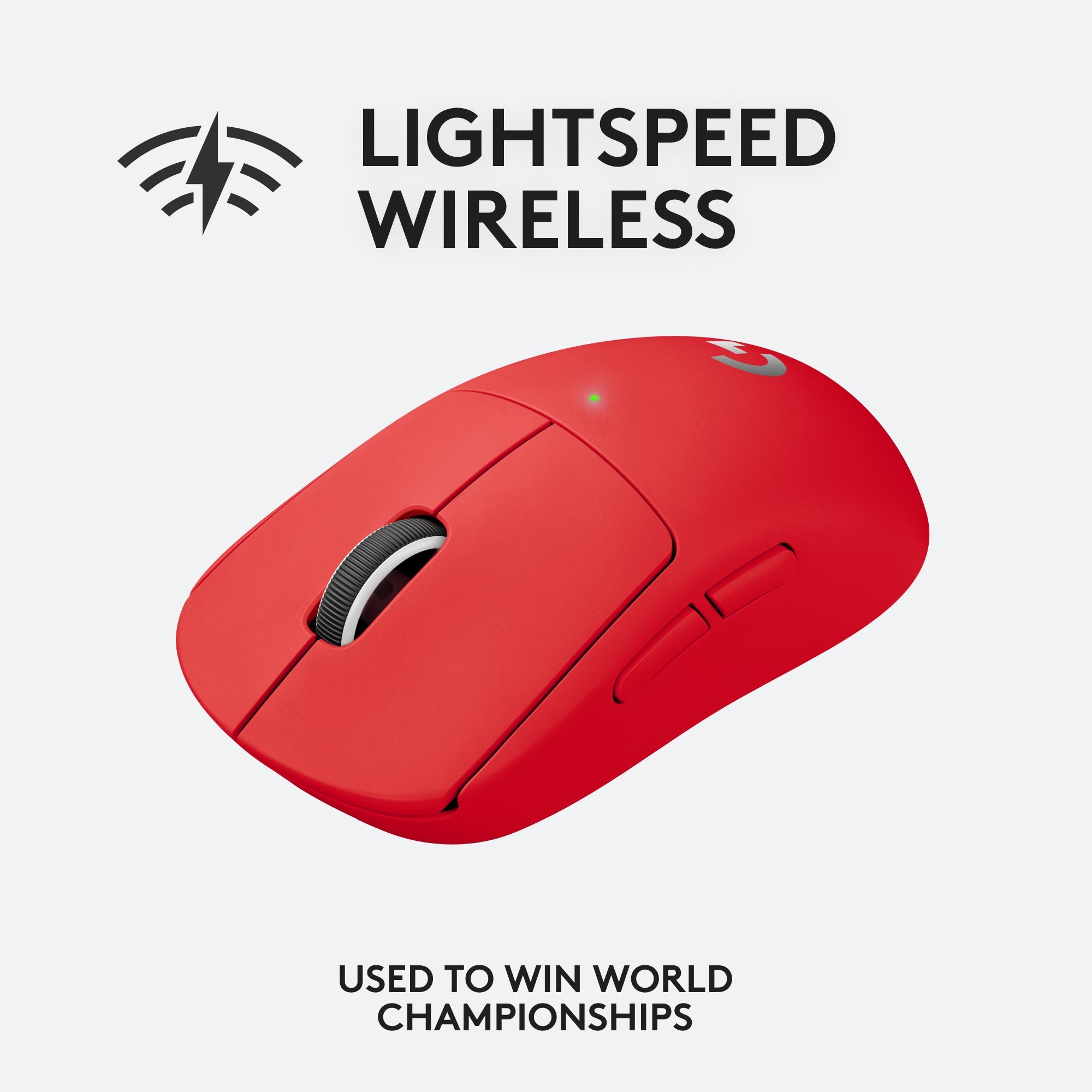 Refurbished - Logitech - PRO X SUPERLIGHT Lightweight Wireless Optical Gaming Mouse with HERO 25K Sensor - Red LogitechBullseye Deals