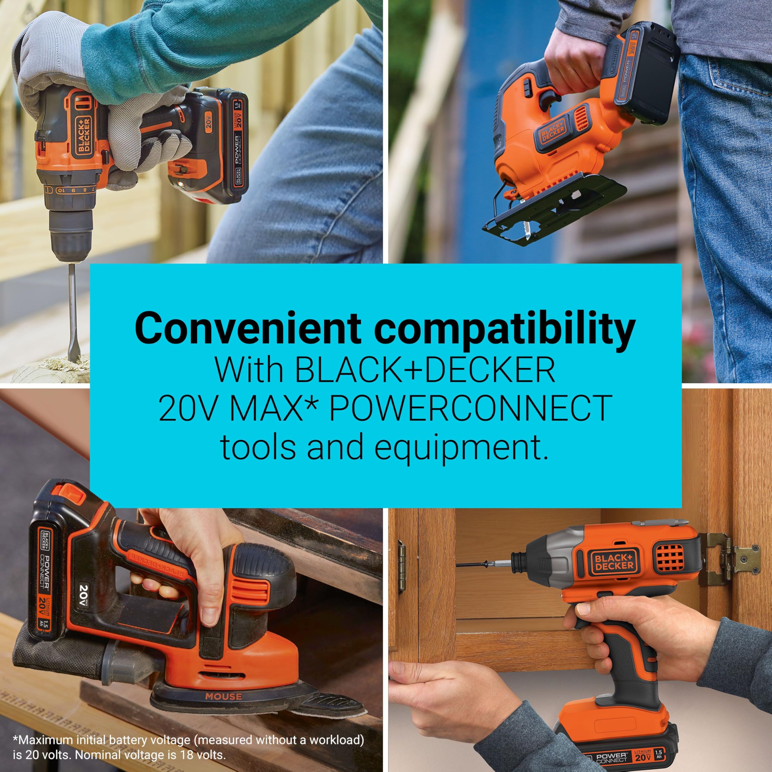 Open Box -  BLACK+DECKER 20-Volt Battery + Cup Charger, LBXR20CK BLACK+DECKERBullseye Deals