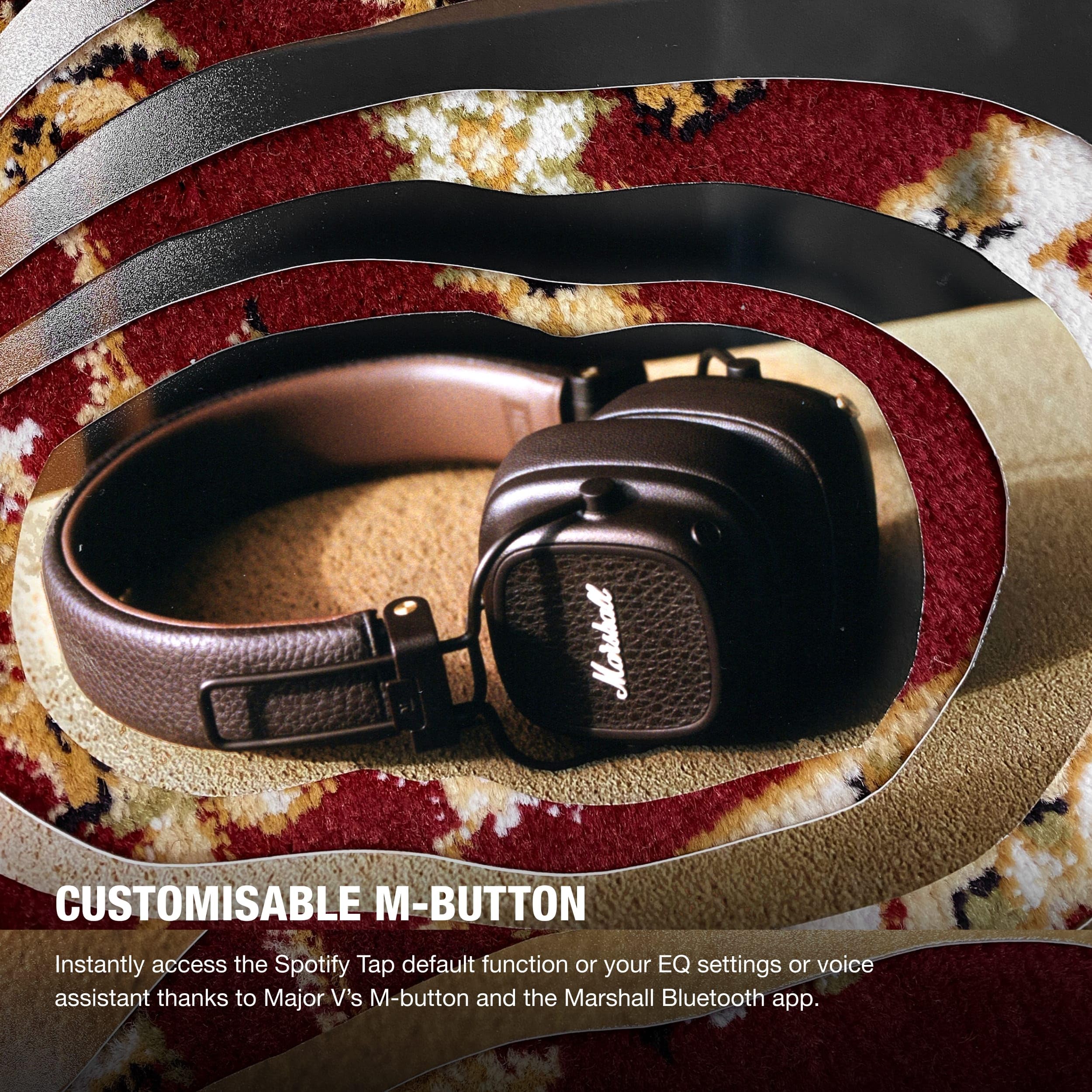 Certified Refurbished - Marshall Major V On-Ear Wireless Bluetooth Headphones (Brown) MarshallBullseye Deals