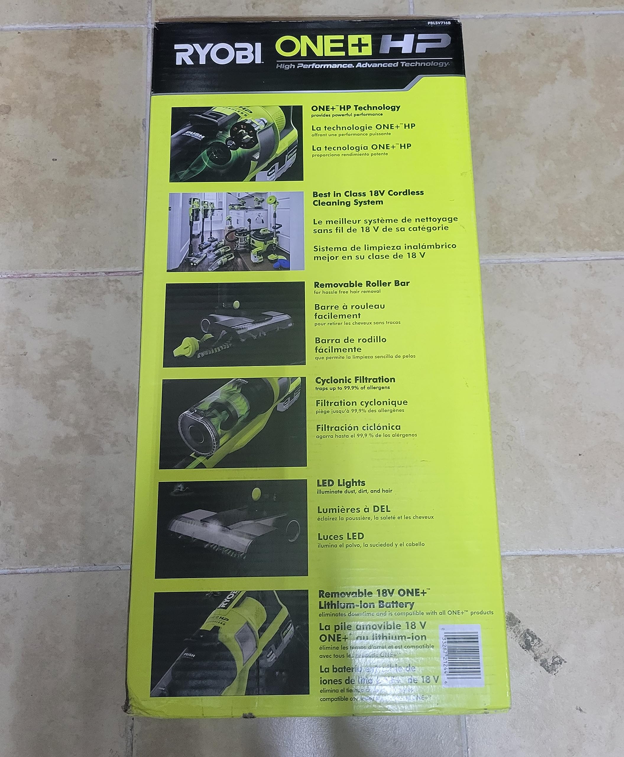 Open Box -  RYOBI ONE+ HP 18V Brushless Cordless Pet Stick Vacuum Cleaner (Tool Only)