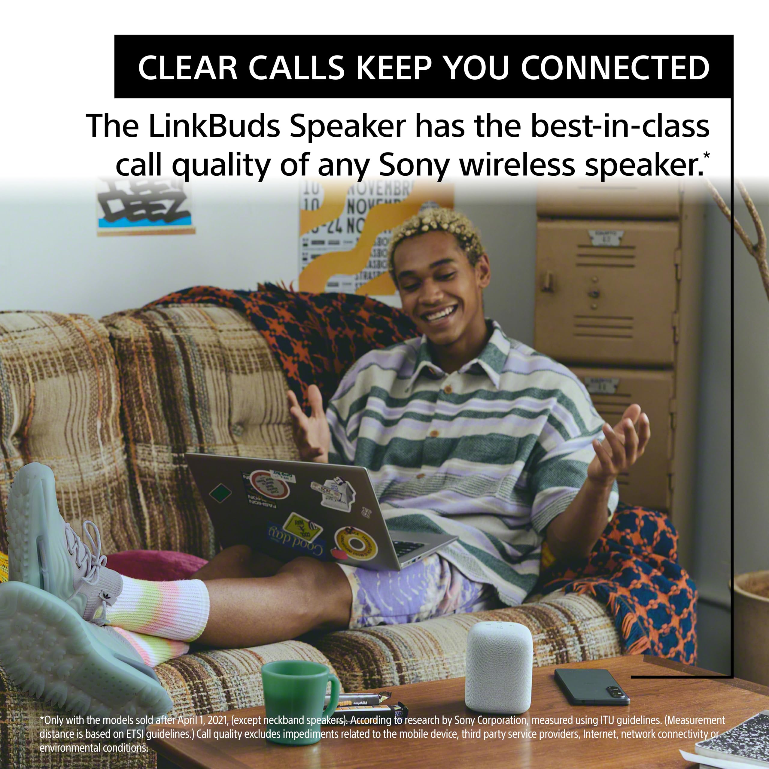 Certified Refurbished - Sony LinkBuds Portable Bluetooth Speaker Wireless Stereo Sound Black