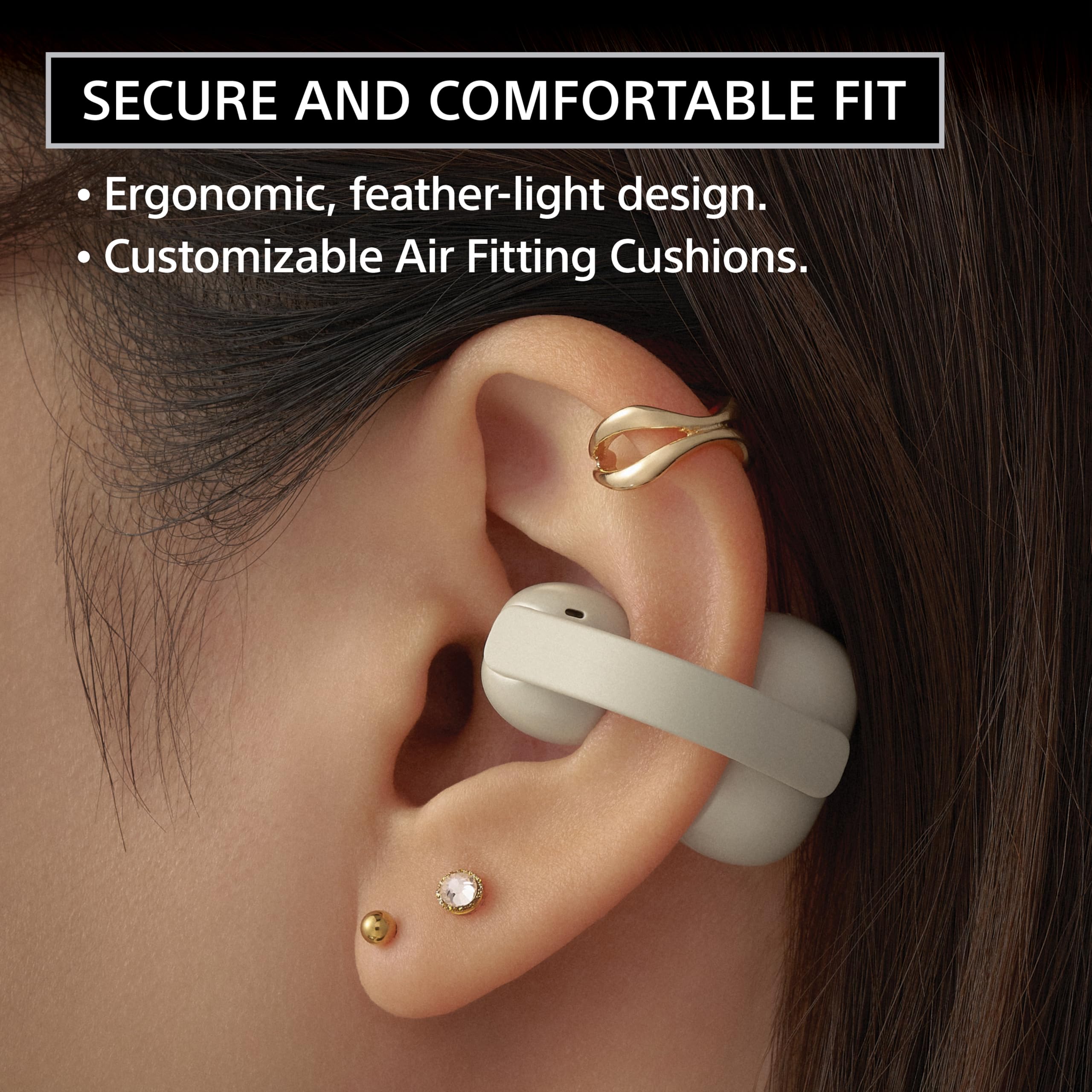 Certified Refurbished - Sony LinkBuds Clip Open Ear Wireless Headphones Clip-On Design Green