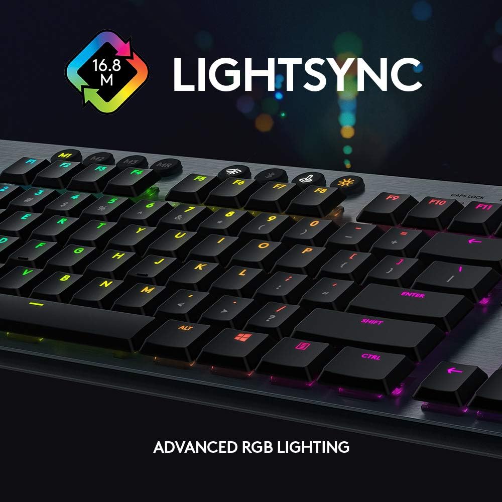 Refurbished - Logitech G815 LIGHTSYNC RGB Mechanical Gaming Keyboard with Low Profile GL Tactile key switch LogitechBullseye Deals