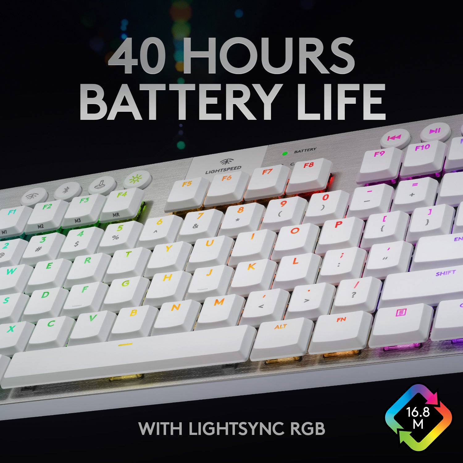 Refurbished - G915 TKL Tenkeyless LIGHTSPEED Wireless RGB Mechanical Gaming Keyboard - GL Tactile-WHITE-US-2.4GHZ/ 920-009660