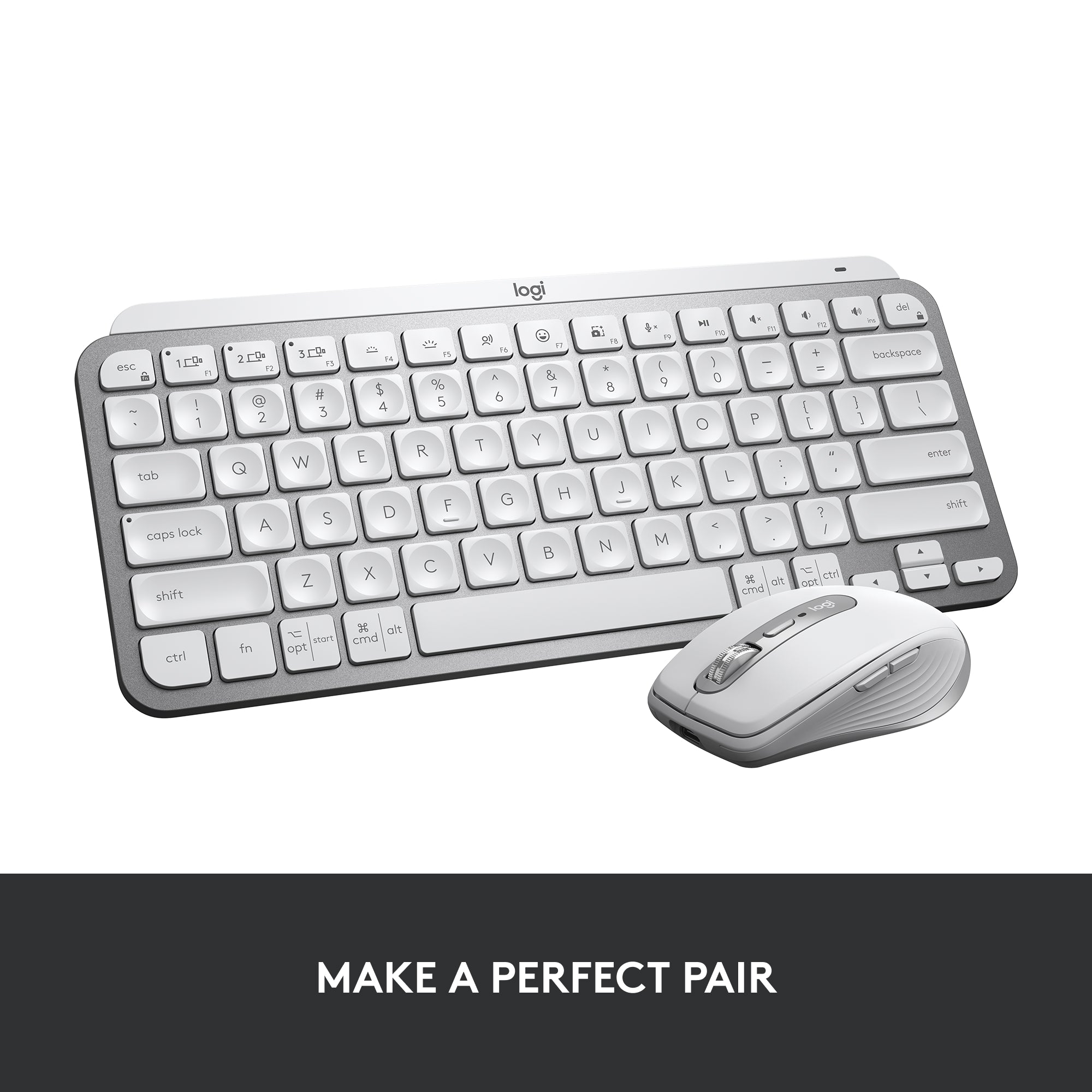 Refurbished - MX Keys Mini Minimalist Wireless Illuminated Keyboard-PALE GREY-US-2.4GHZ/BT 920-010473