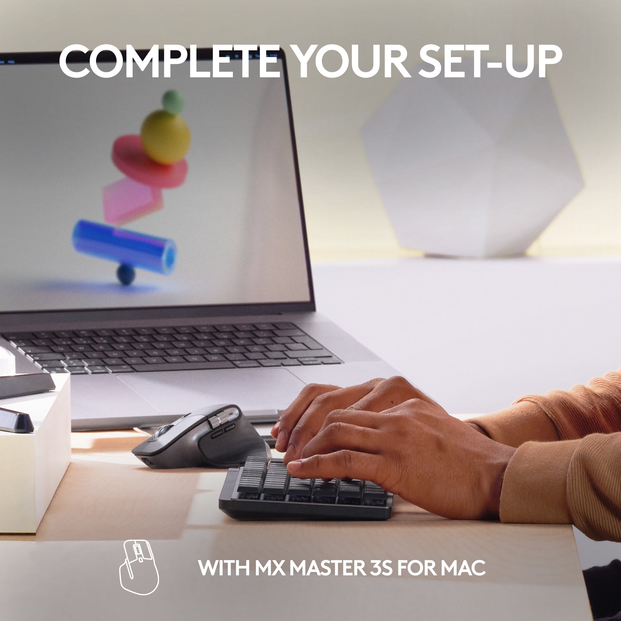 Refurbished - MX Mechanical Mini for Mac Minimalist Wireless Illuminated Keyboard-SPACE GREY-US-2.4GHZ/BT-CAN- 920-010831