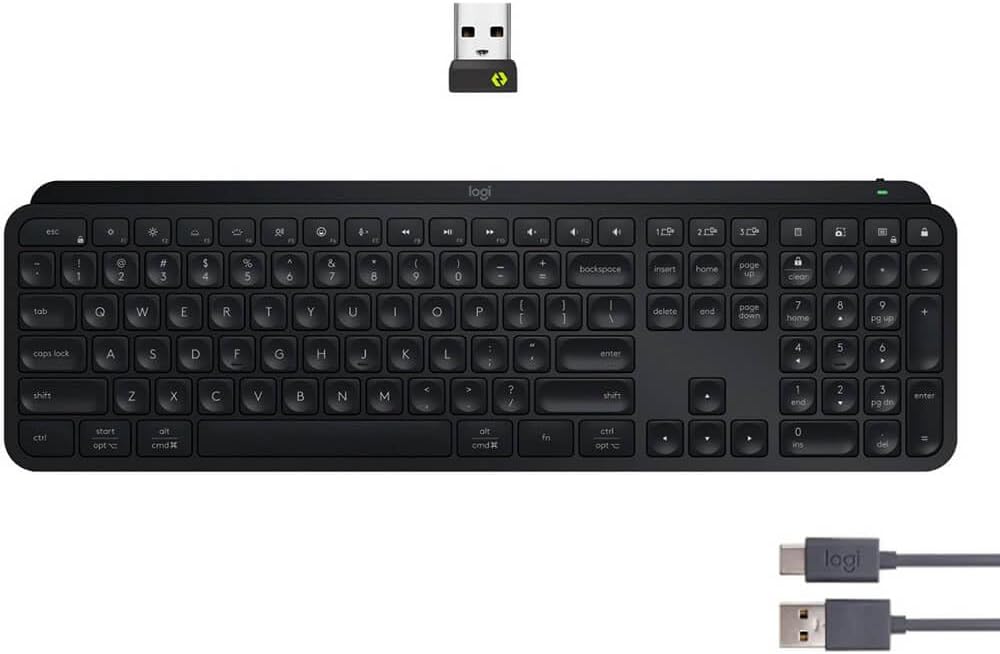 Refurbished - Logitech MX Keys S Wireless Keyboard, Black (920-011406) LogitechBullseye Deals