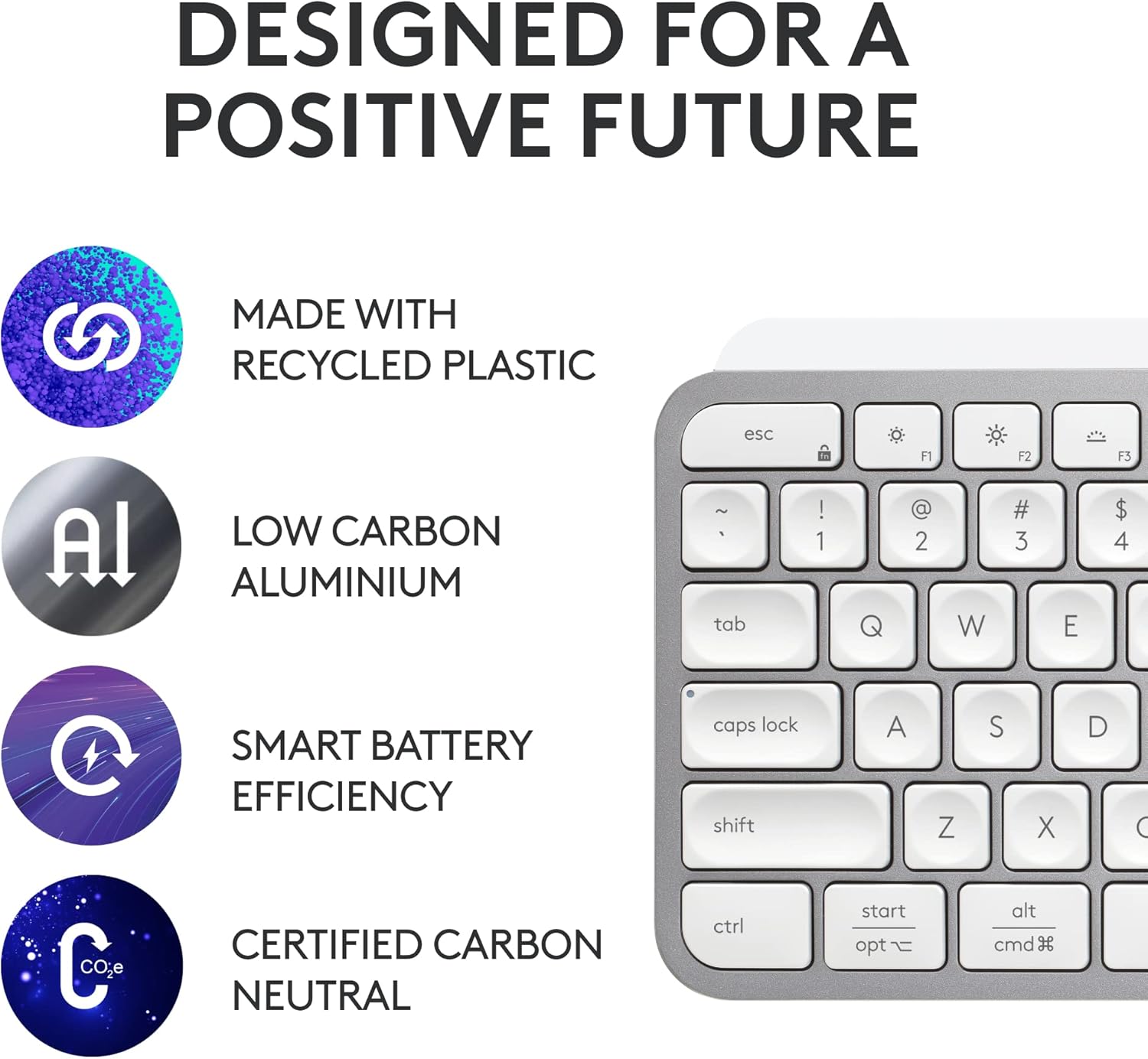 Refurbished - Logitech MX Keys S Wireless Keyboard, Low Profile Quiet Typing Bluetooth LogitechBullseye Deals