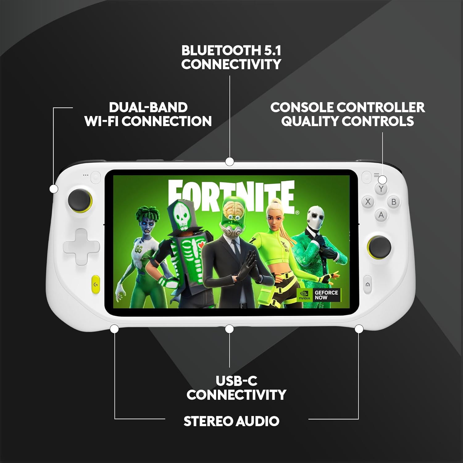 Open Box -  Logitech - G CLOUD Gaming Handheld Console - White