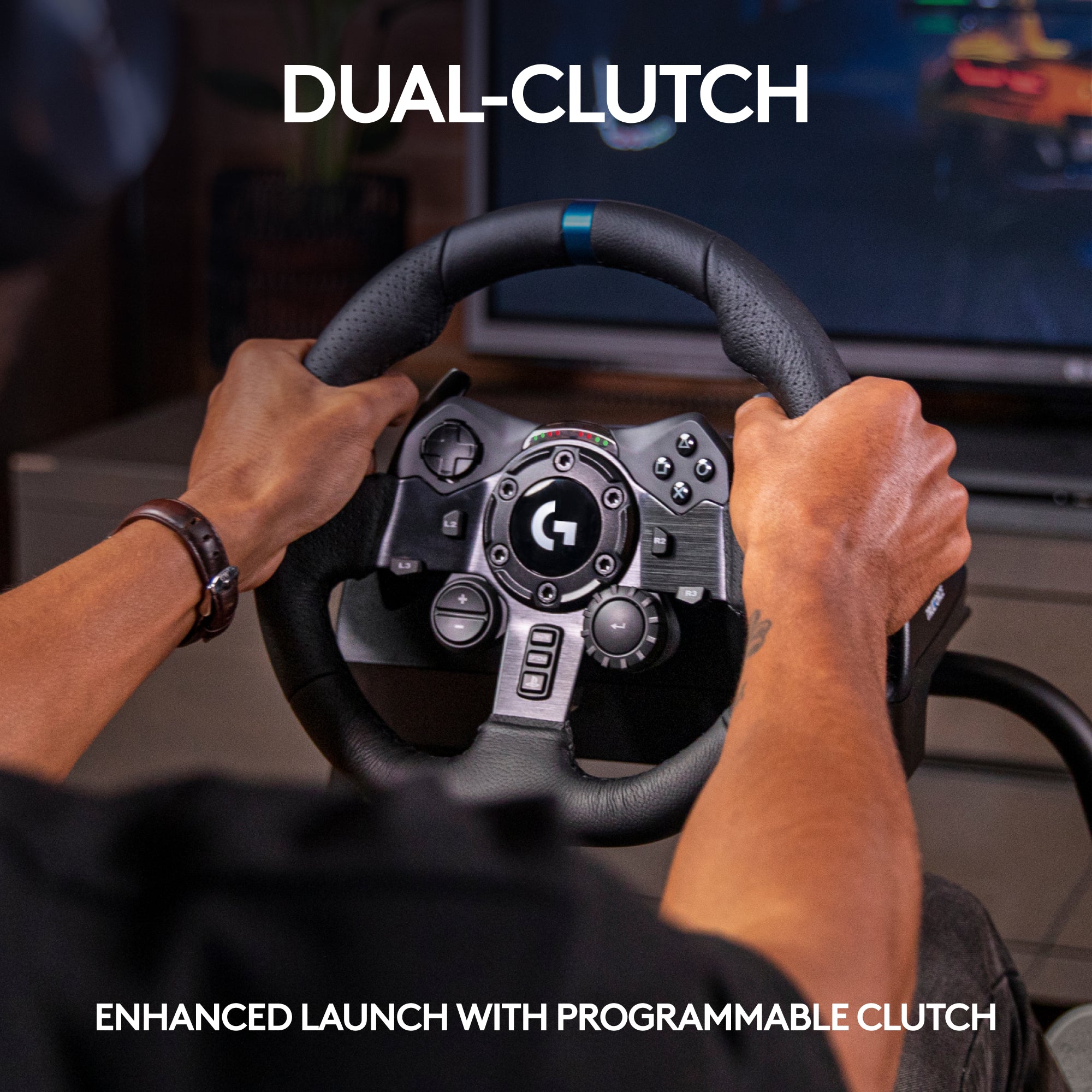 Refurbished - Logitech G923 Racing Wheel and Pedals, TRUEFORCE PS5, PS4, PC, Mac - 941-000147 LogitechBullseye Deals