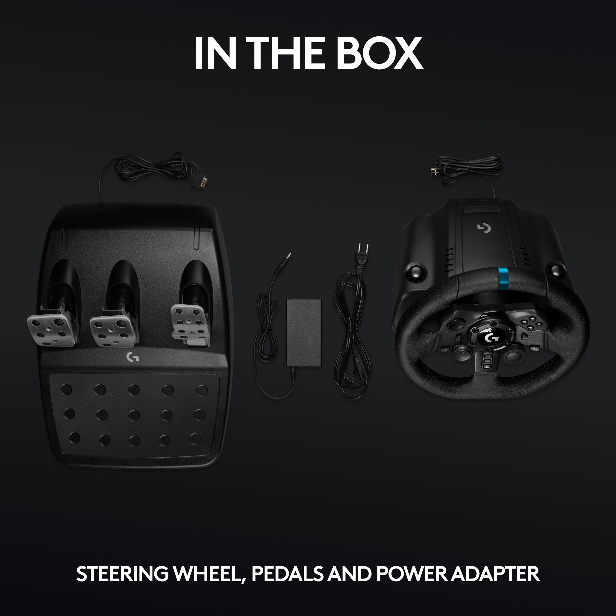 Open Box -  Logitech G923 Racing Wheel and Pedals, TRUEFORCE PS5, PS4, PC, Mac - 941-000147
