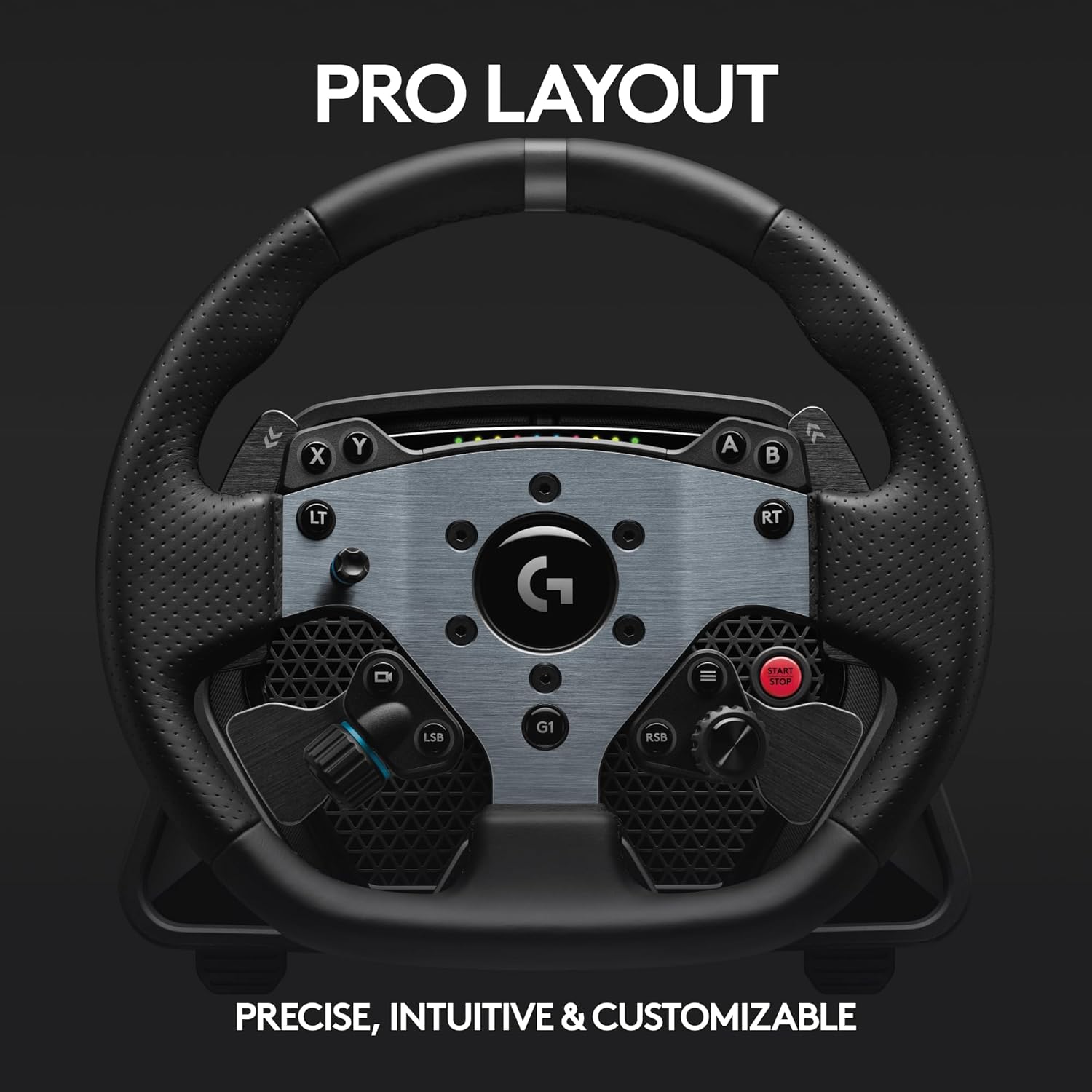 Open Box -  Logitech - PRO Racing Wheel for PC with TRUEFORCE Force Feedback - Black