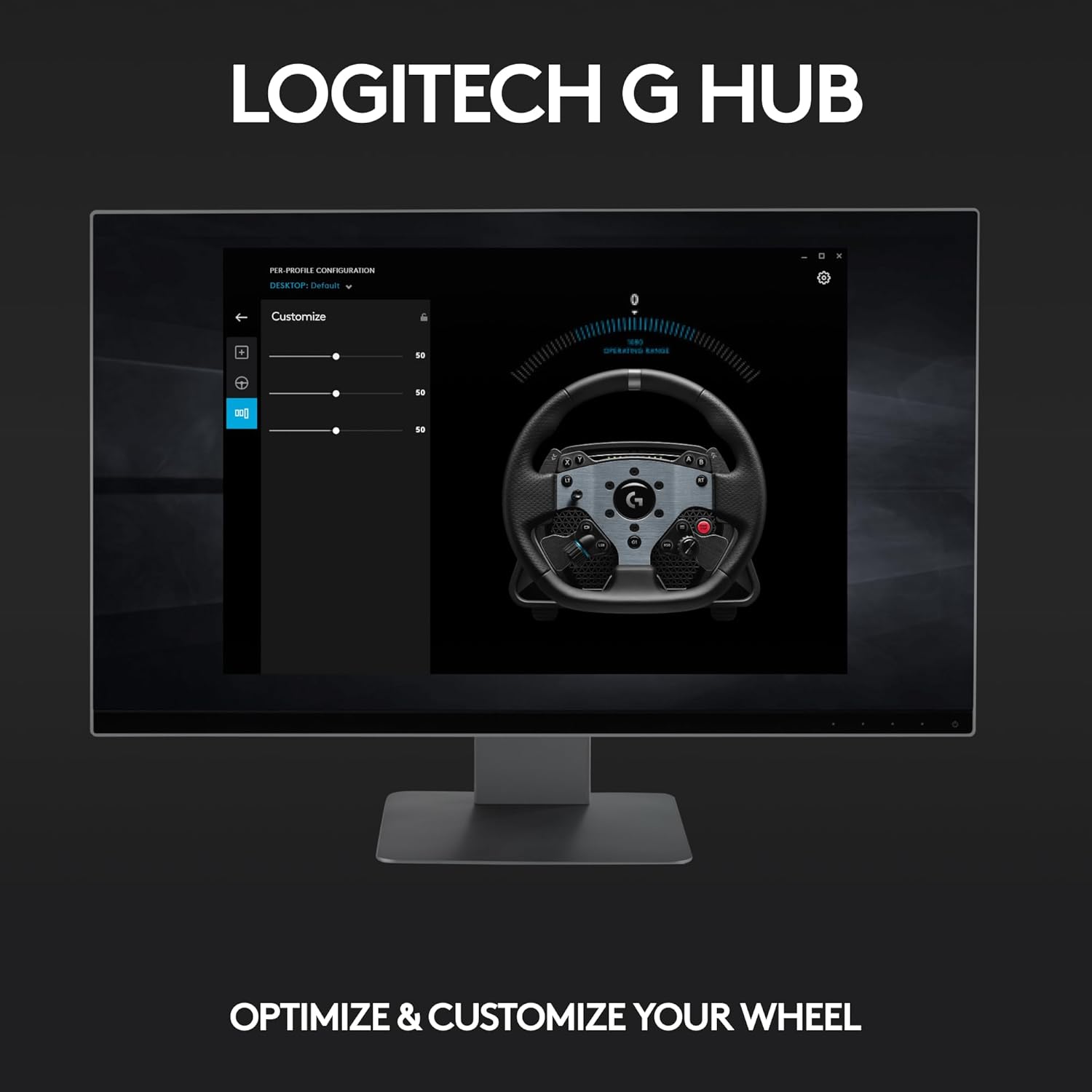 Open Box -  Logitech - PRO Racing Wheel for PC with TRUEFORCE Force Feedback - Black