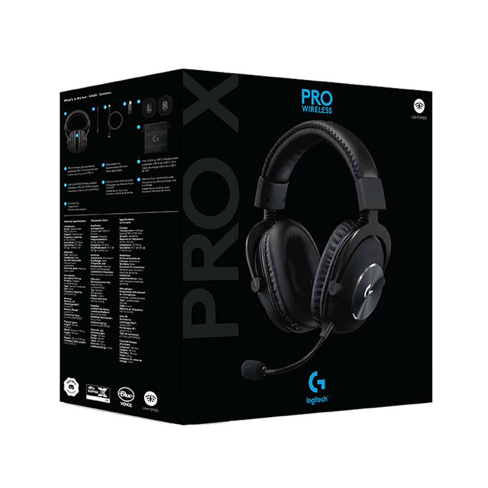 Refurbished - Logitech - G PRO X Wireless Gaming Headset for PC - Black