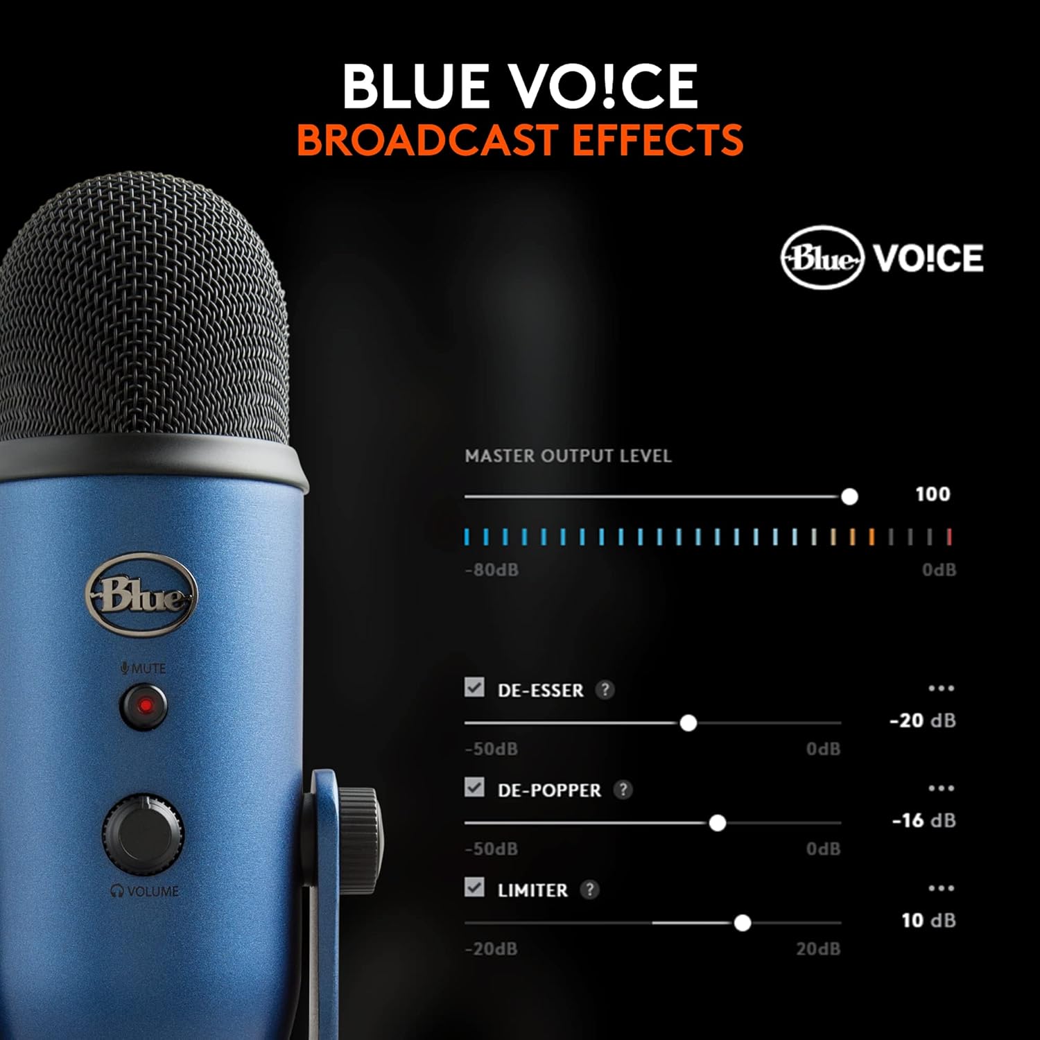 Refurbished - Blue Microphones Yeti USB Microphone  Midnight Blue