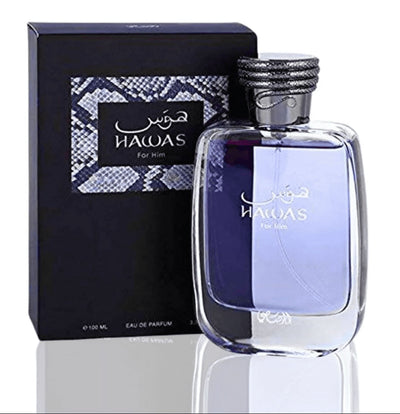 New - Rasasi Hawas For Him Eau De Parfum Spray 100 Ml - Oriental Fragrance For Men - Non-refillable