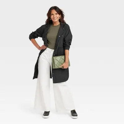 A New Day Women's Hooded Rain Coat - Water-Resistant, Full-Length, with Pockets A New DayBullseye Deals