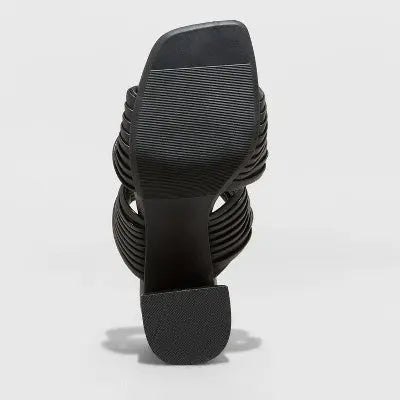 A New Day Women's Jessa Mule Heels 3.25in Block Heel Cushioned Insole Square Toe A New DayBullseye Deals