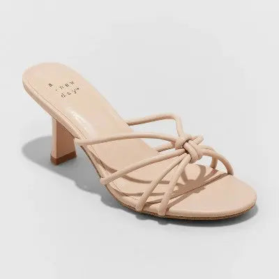 A New Day Women's Lady Mule Heels - 2.75in Cone Heel Memory Foam Insole Open Toe A New Day